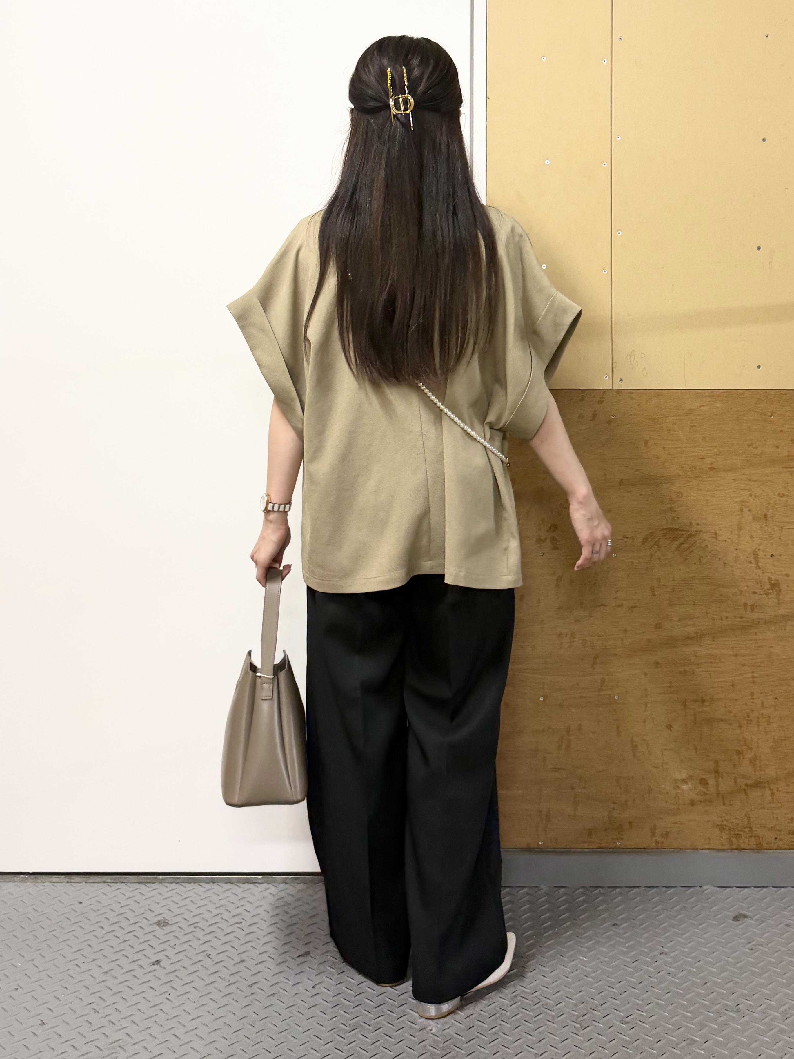 sahoさんの「THE SHOP TK｜【夏の通勤スタイルに】涼やかな着心地 麻調ダブルブレストジャケット」を使ったコーディネート