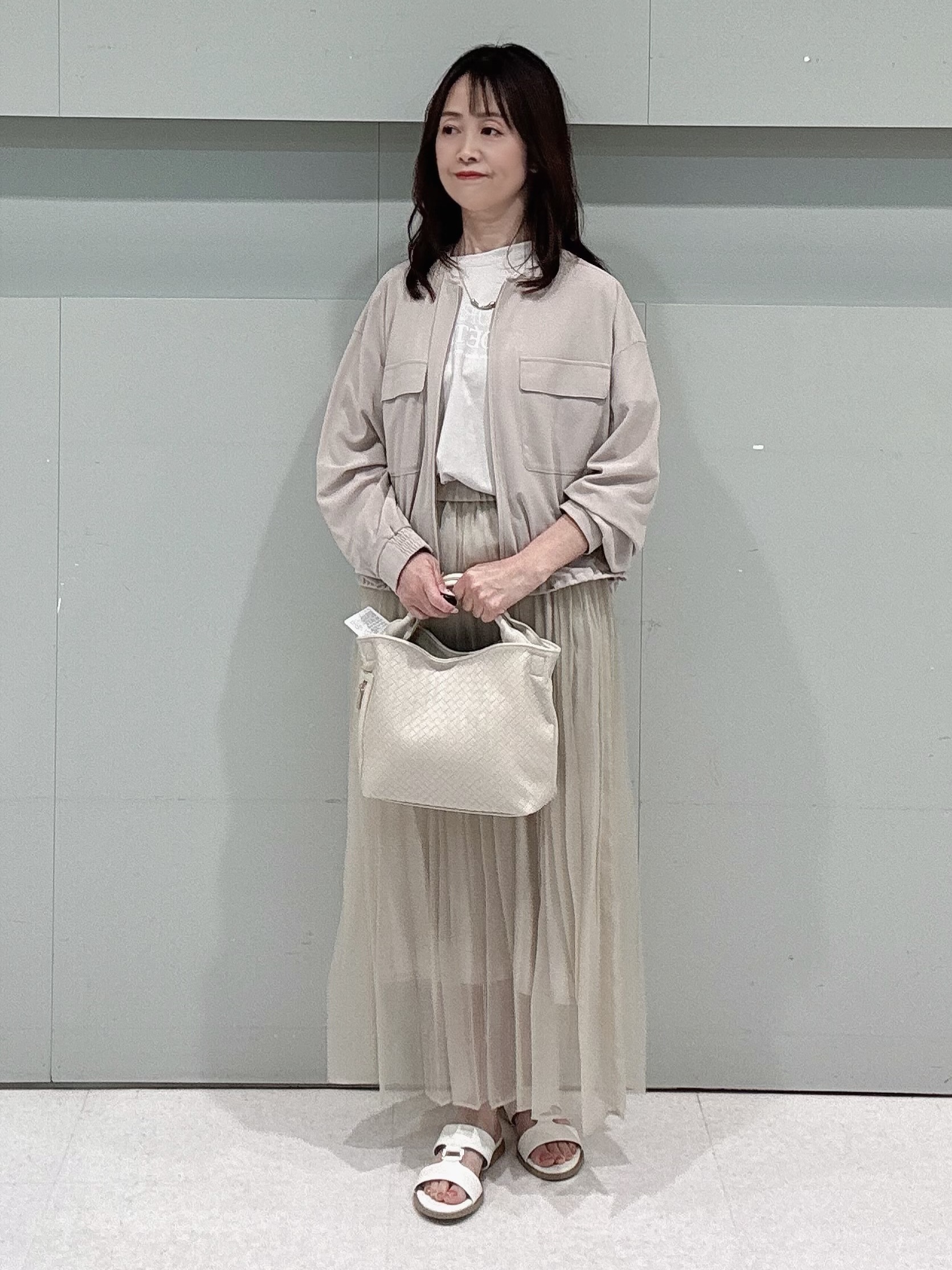 makiさんの「UNTITLED｜【古畑星夏さん着用/洗える】シアーブルゾン」を使ったコーディネート