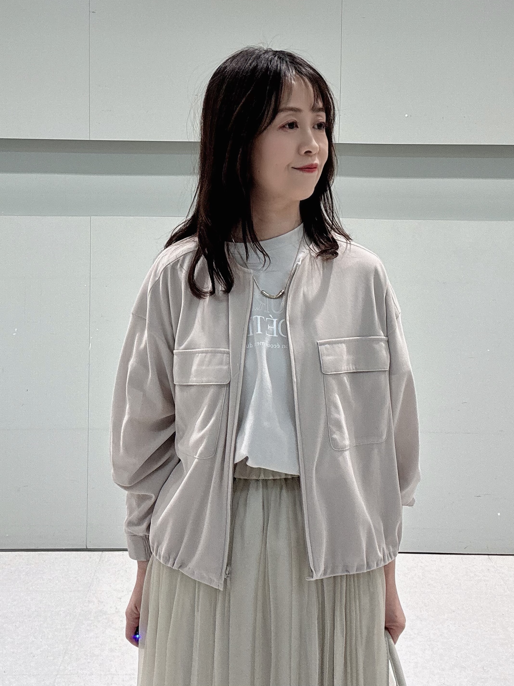 makiさんの「UNTITLED｜【古畑星夏さん着用/洗える】シアーブルゾン」を使ったコーディネート