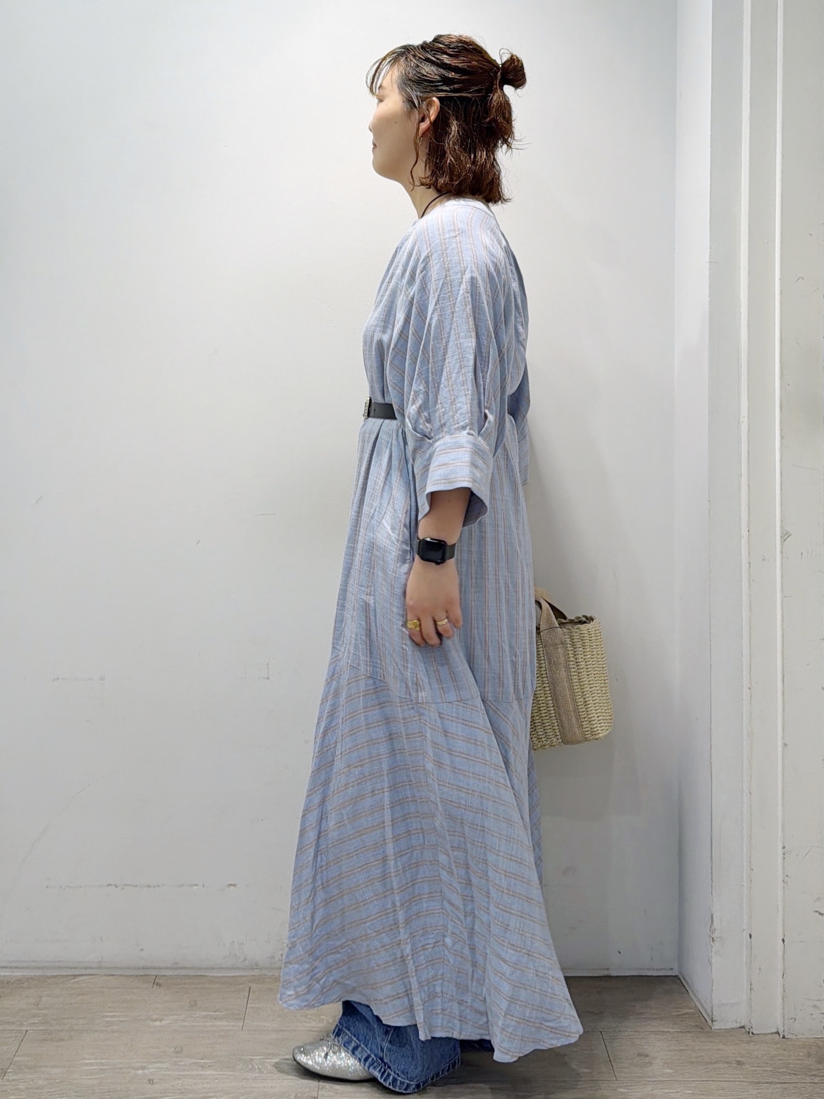 sumicaさんの「OPAQUE.CLIP｜キーネックロングワンピース【洗える】」を使ったコーディネート