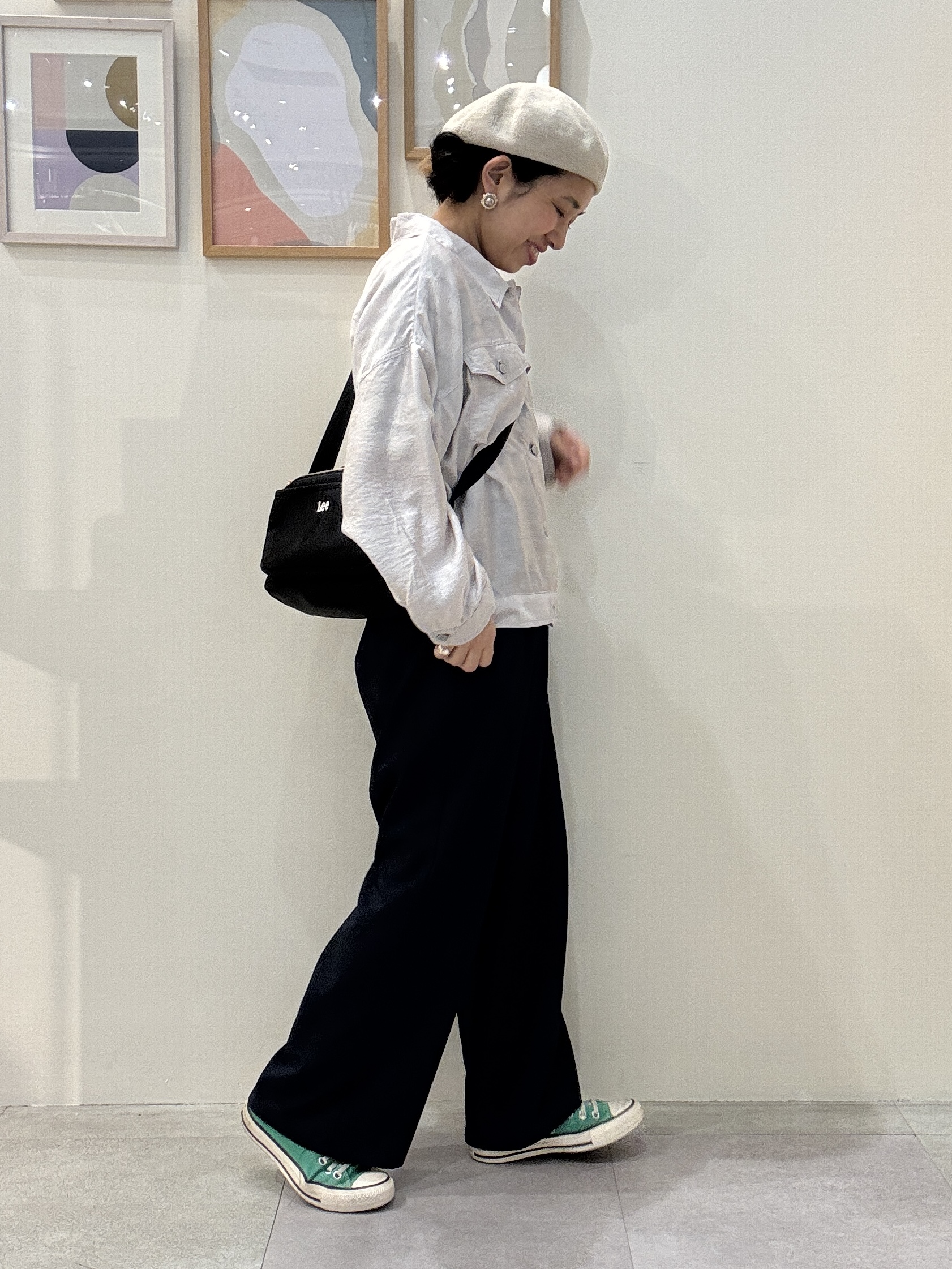 たけぴさんの「SHOO･LA･RUE｜【洗濯機可/S-LL】Gジャン風シアーシャツジャケット」を使ったコーディネート