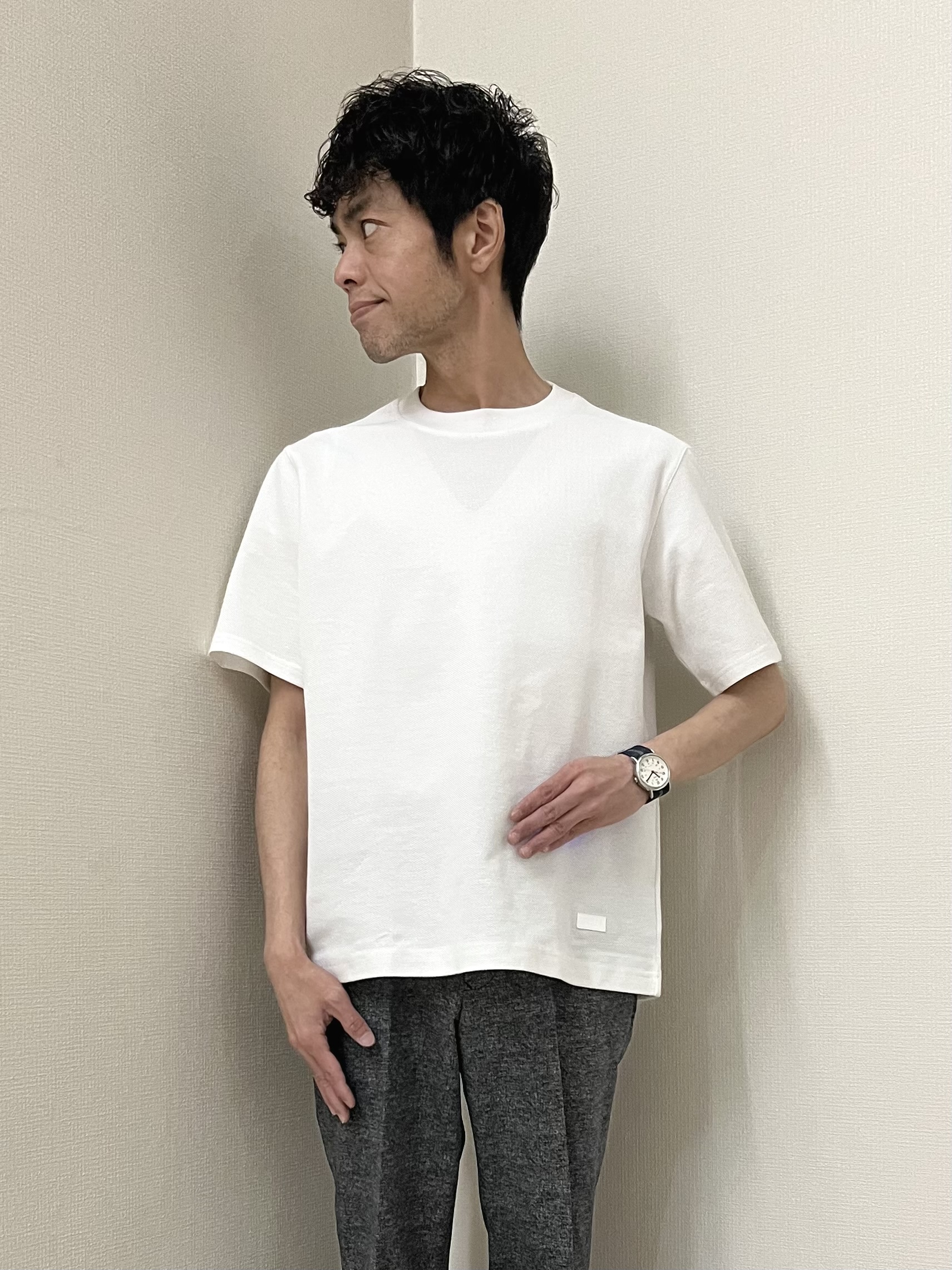 URAさんの「TAKEO KIKUCHI｜【抗菌防臭】COOL DOTS（R）ドビープリント ジャケット」を使ったコーディネート