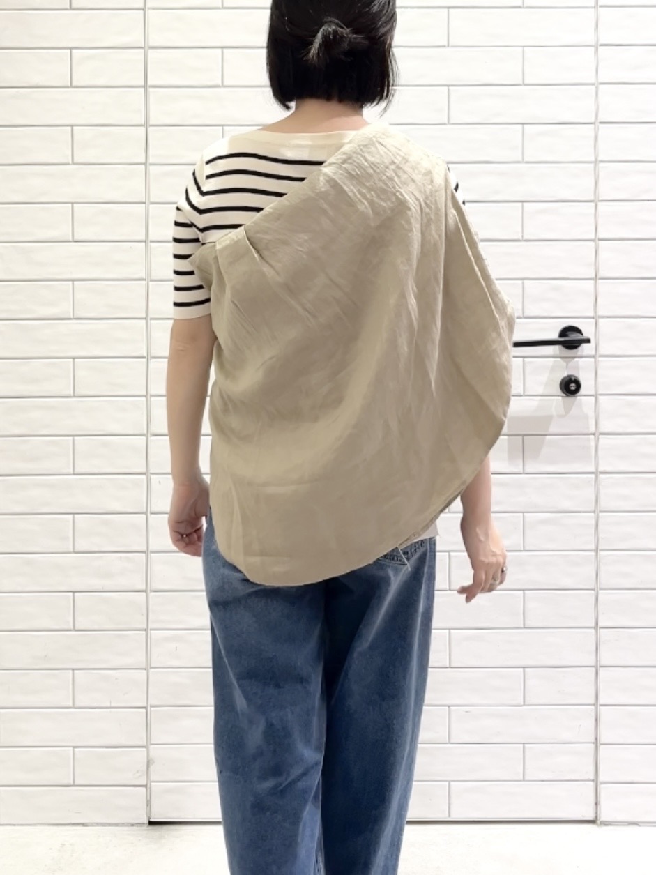 しおりさんの「OPAQUE.CLIP｜フレンチリネンシャツ／カシュクール【洗濯機OK】《5col》」を使ったコーディネート