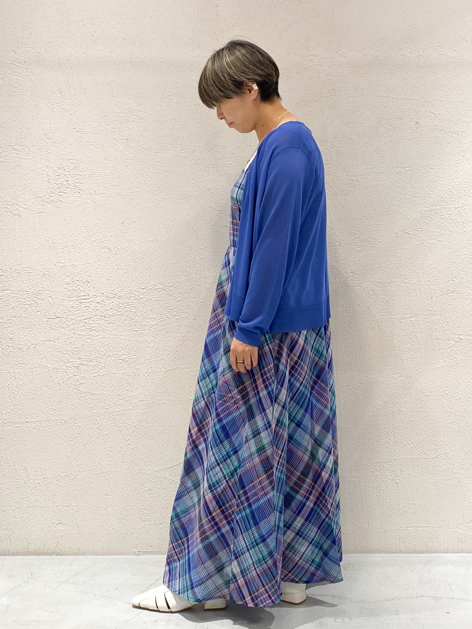 ばっちょさんの「grove｜高評価！【接触冷感／UVカットetc】ベーシックショートカーディガン」を使ったコーディネート