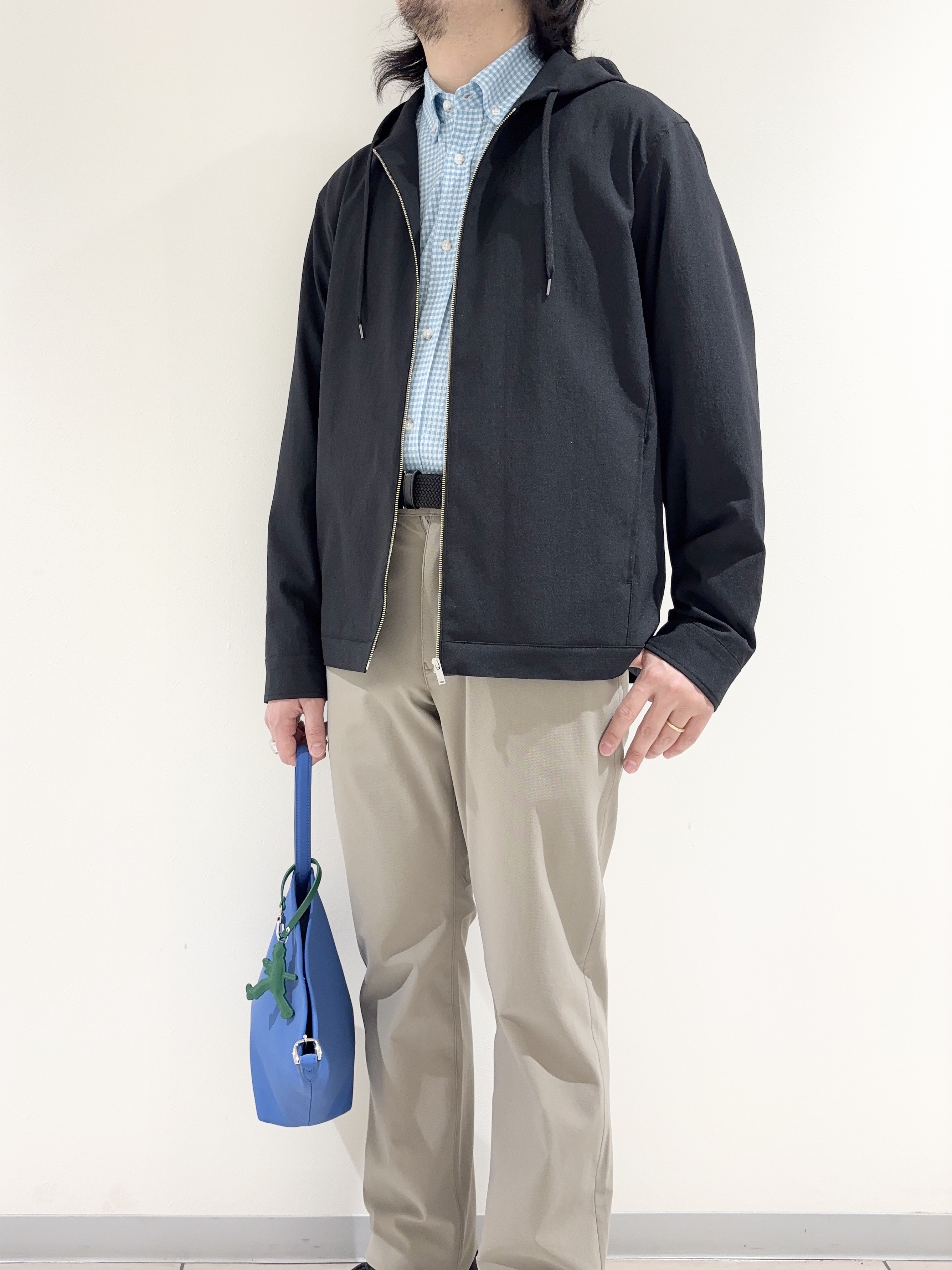 及川さんの「TAKEO KIKUCHI｜【撥水・洗える・シワになりにくい】 リランチェ（R） フードブルゾン」を使ったコーディネート