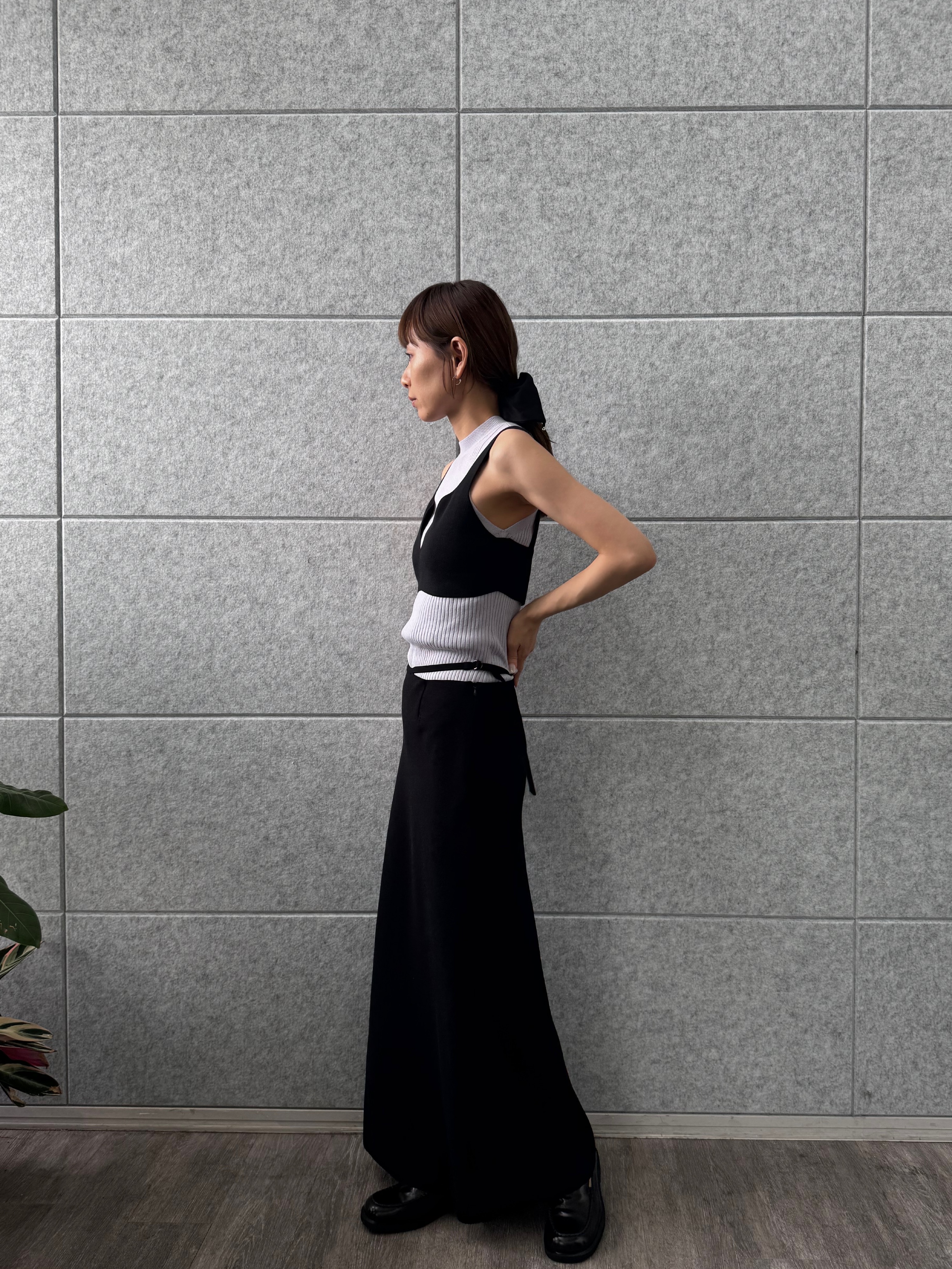 designer yukaさんの「CODE A｜rib highneck pullover」を使ったコーディネート