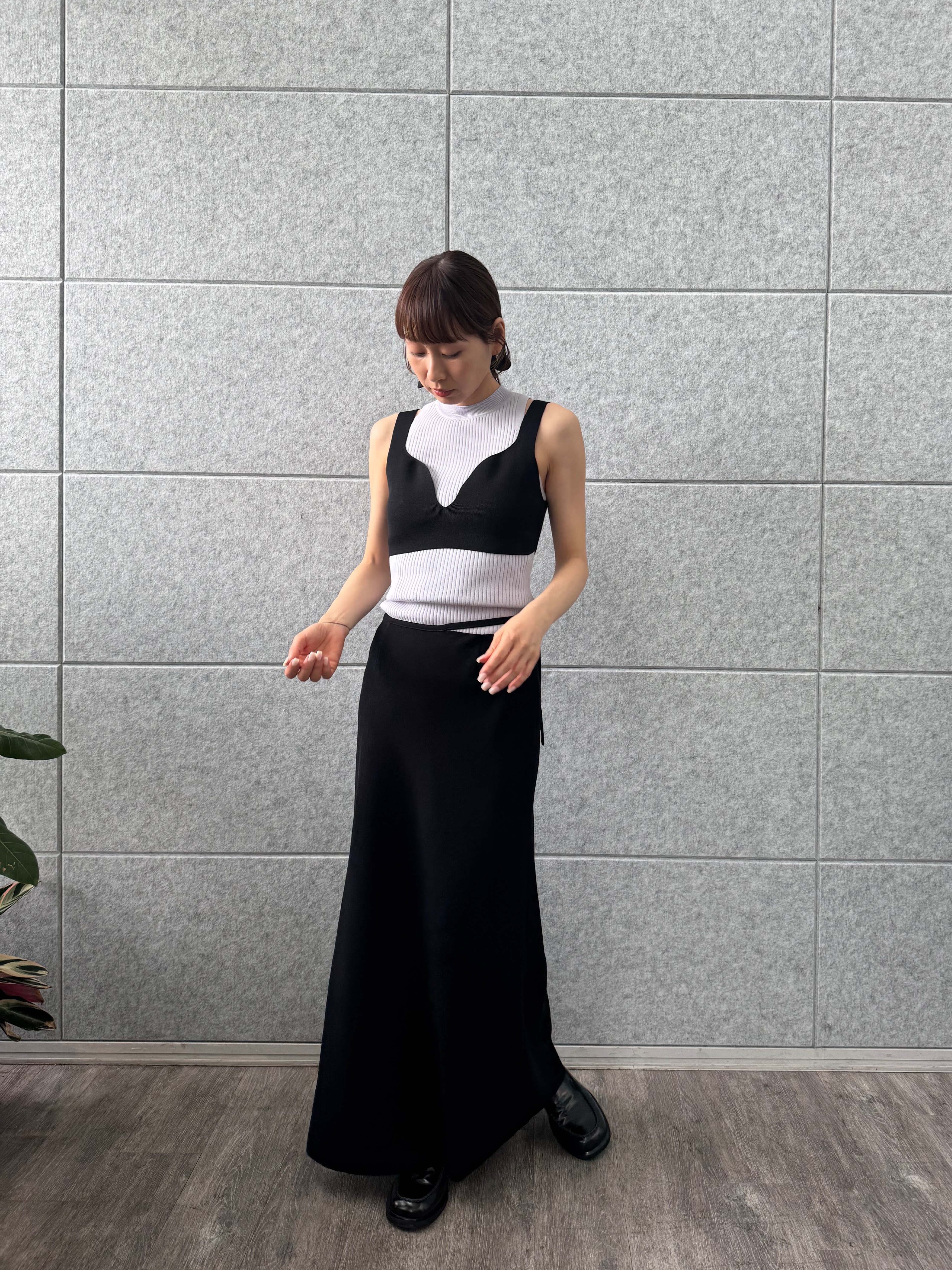 designer yukaさんの「CODE A｜rib highneck pullover」を使ったコーディネート