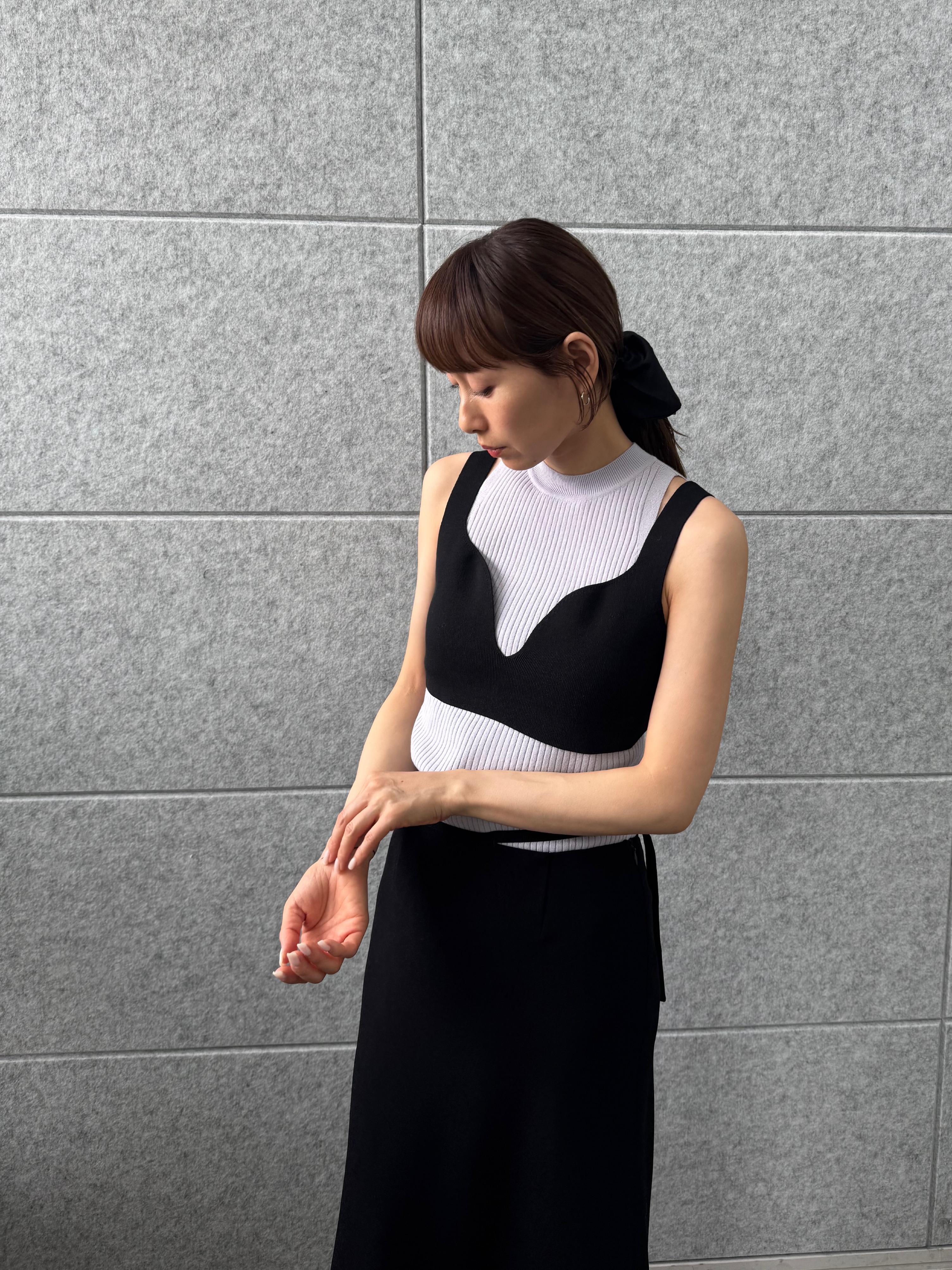 designer yukaさんの「CODE A｜rib highneck pullover」を使ったコーディネート