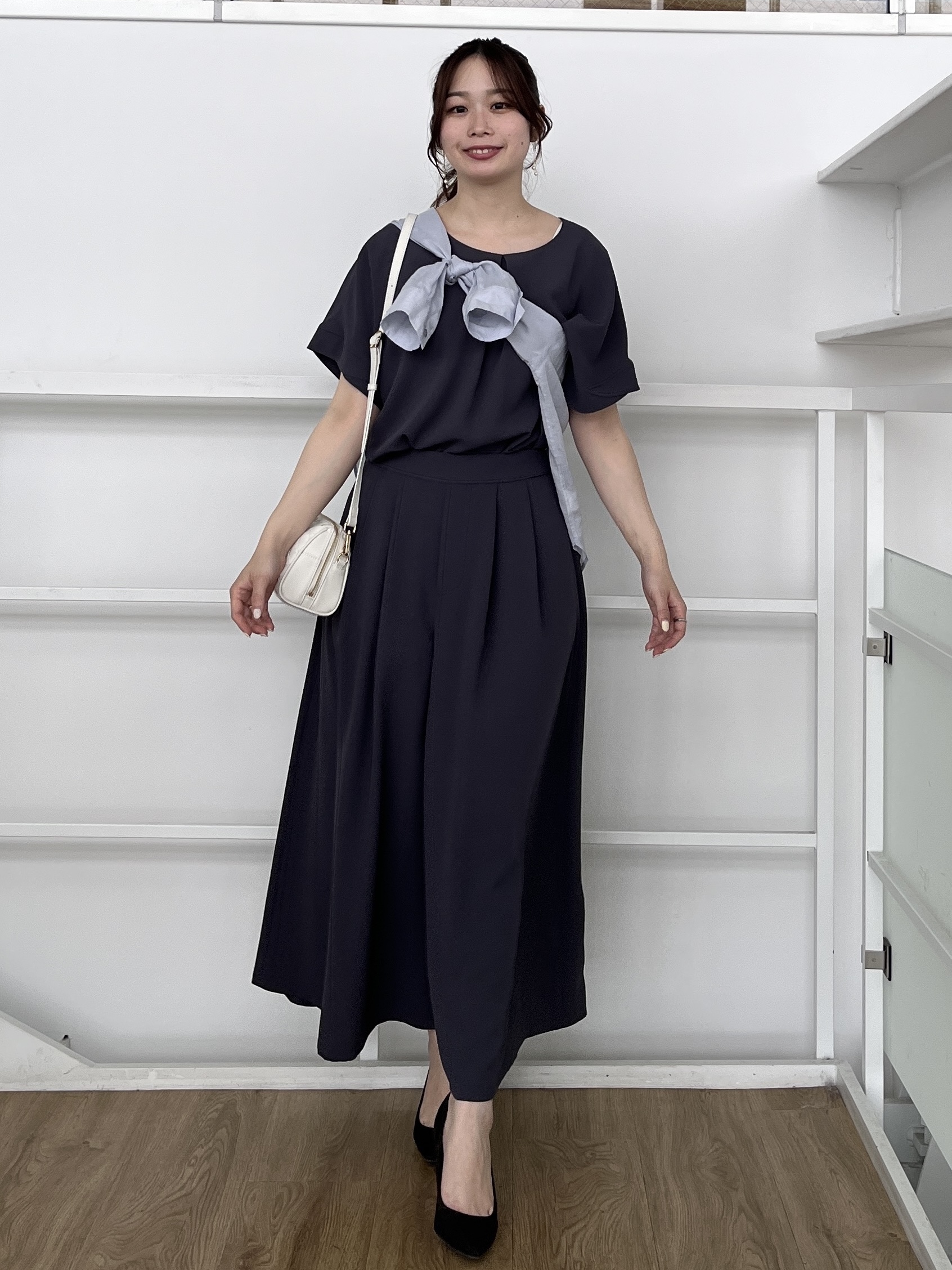 Saekoさんの「UNTITLED｜【前後2WAY/はっ水/セットアップ可】リラクシーフレンチスリーブブラウス」を使ったコーディネート