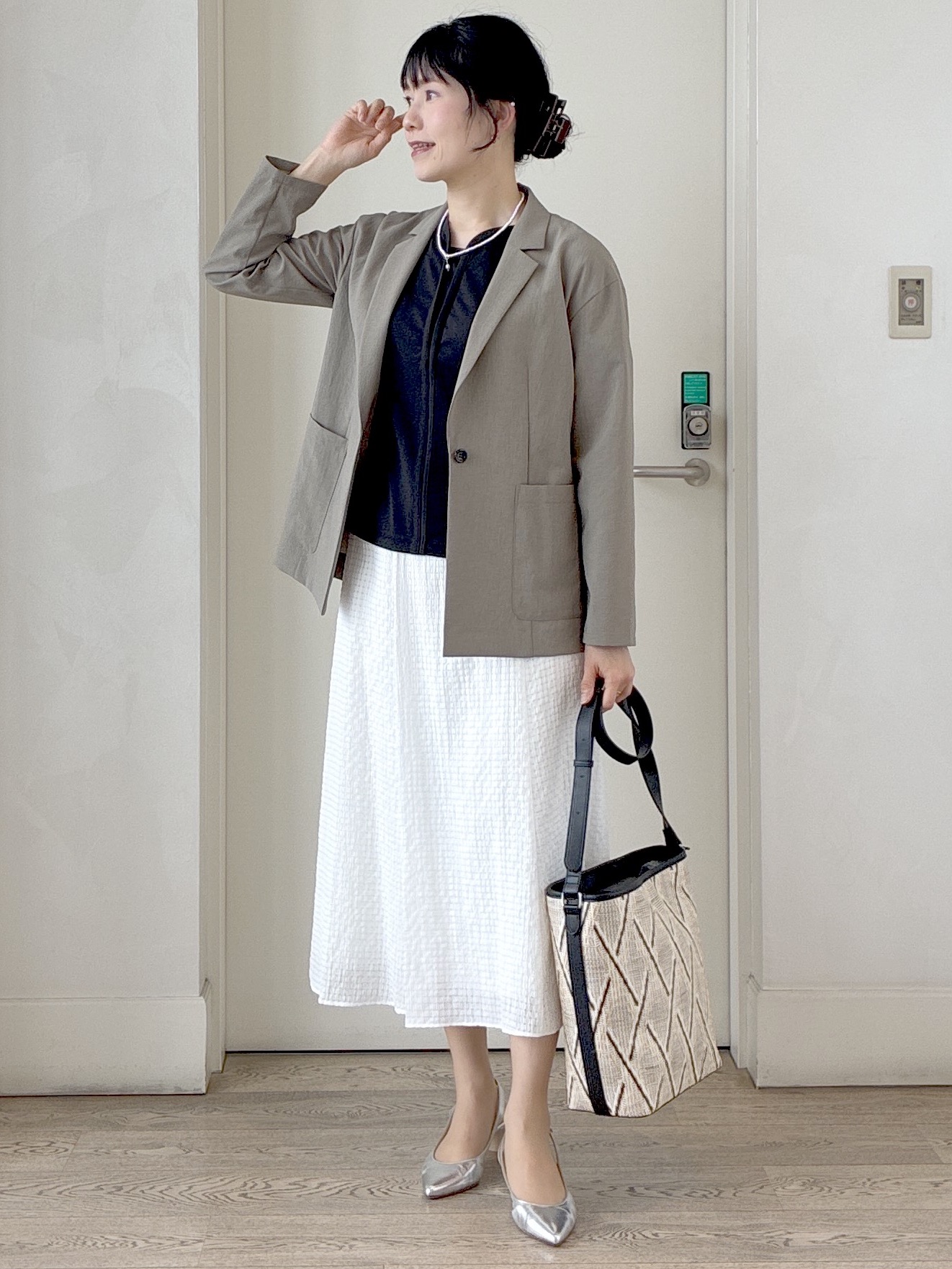  beni_gingerさんの「Reflect｜【SS-4Lサイズ／接触冷感／シワになりにくい】リラクシーテーラードジャケット」を使ったコーディネート
