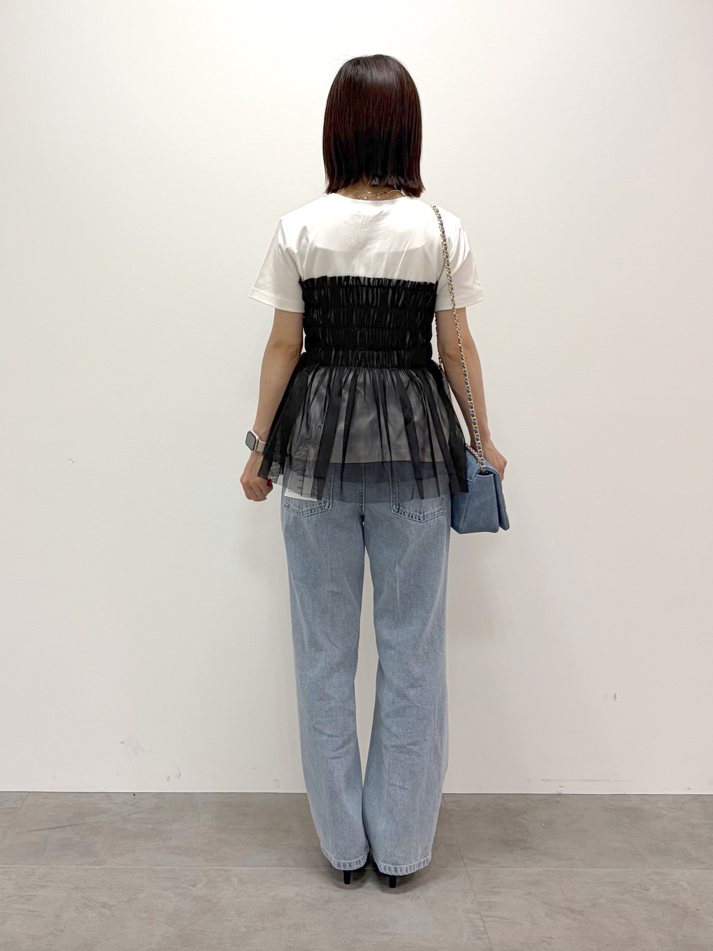kozuさんの「index｜チュールペプラムトップス【洗濯機OK／接触冷感／UVケア】」を使ったコーディネート
