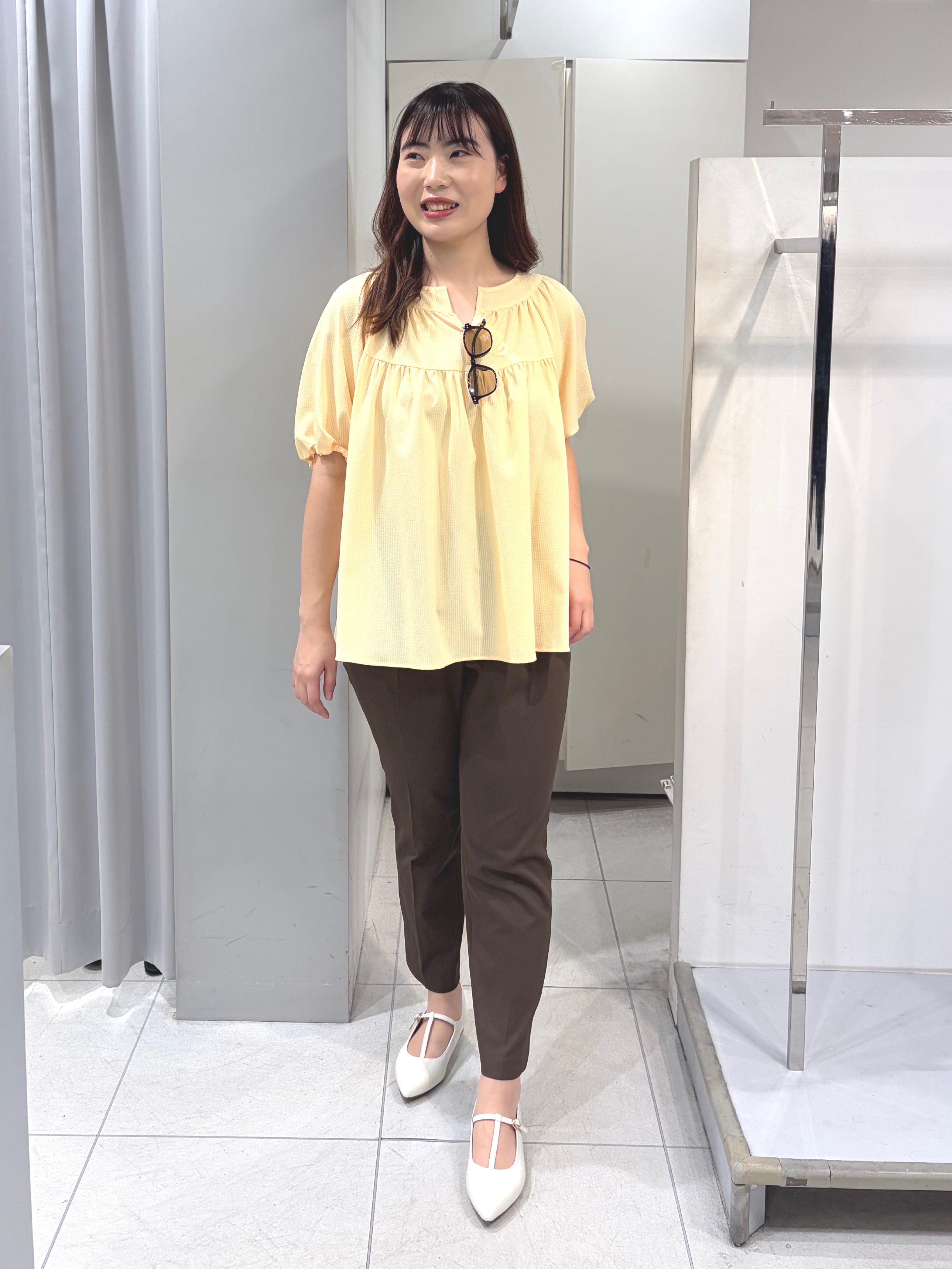 AZUSAさんの「Reflect｜ギャザーデザインブラウス」を使ったコーディネート