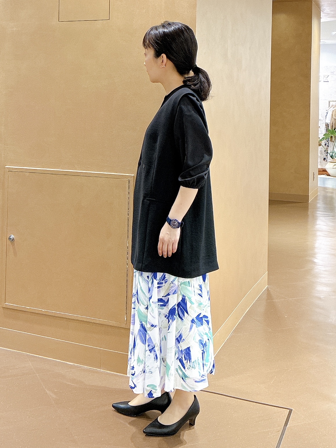 hattoriさんの「INDIVI｜【洗える／袖丈調整可能】シャツコンビニット」を使ったコーディネート