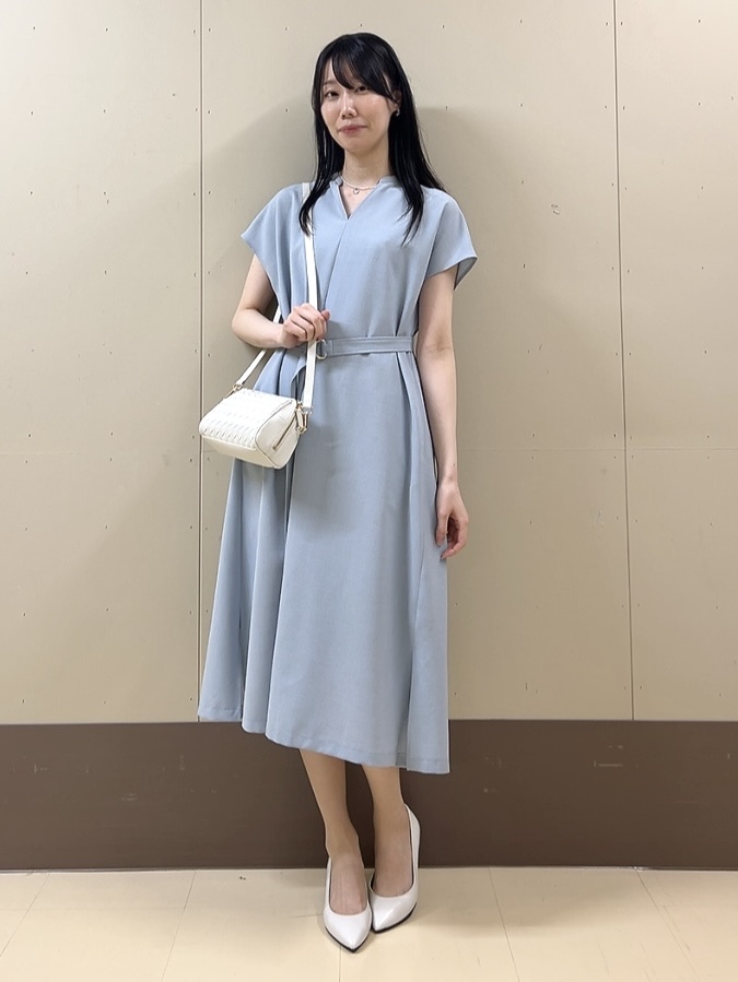 sechiさんの「UNTITLED｜【UV/接触冷感/遮熱/通気性】スラブバンドカラーワンピース」を使ったコーディネート