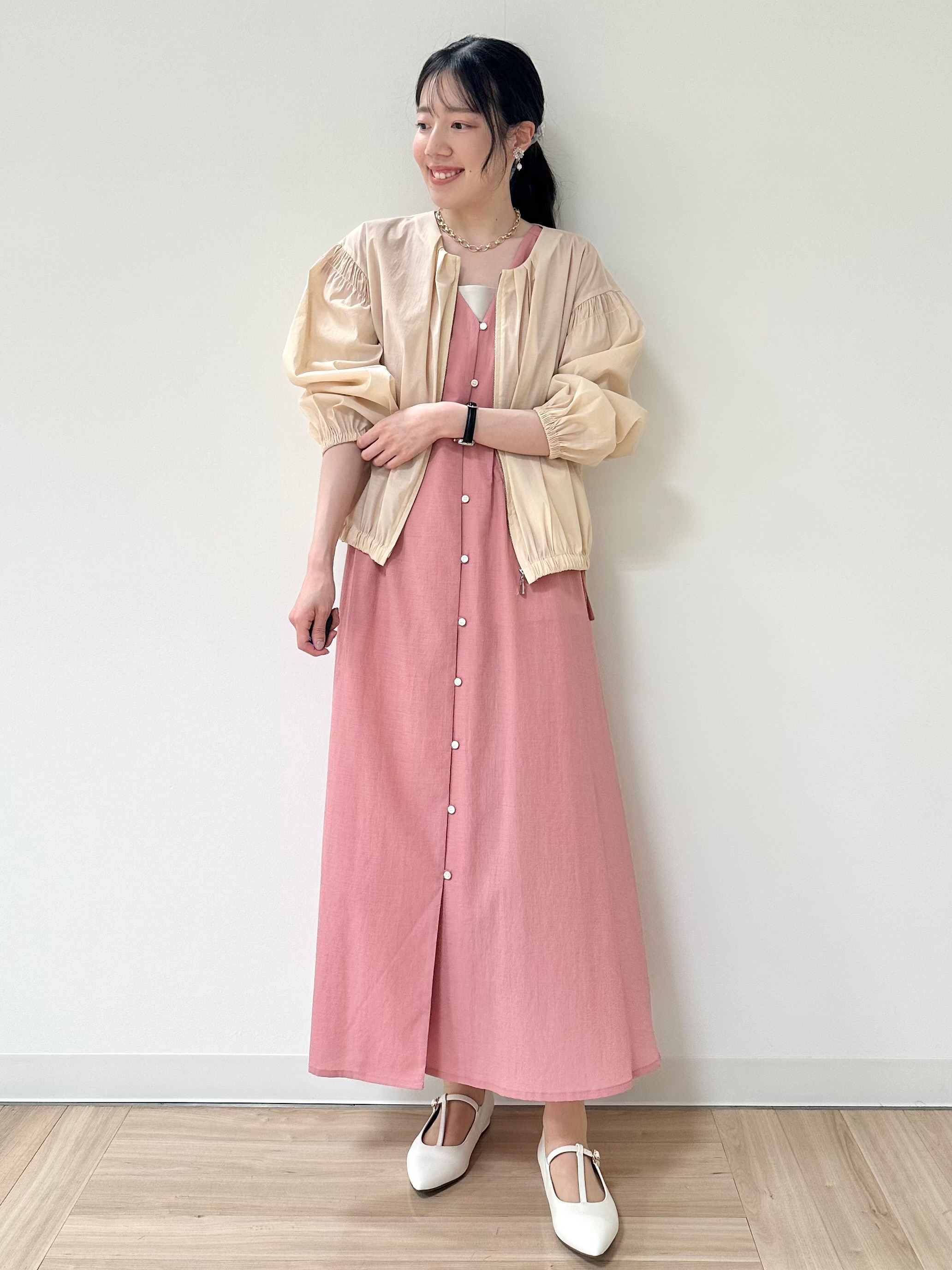 Momoさんの「Reflect｜フロントファスナーシアーブルゾン」を使ったコーディネート