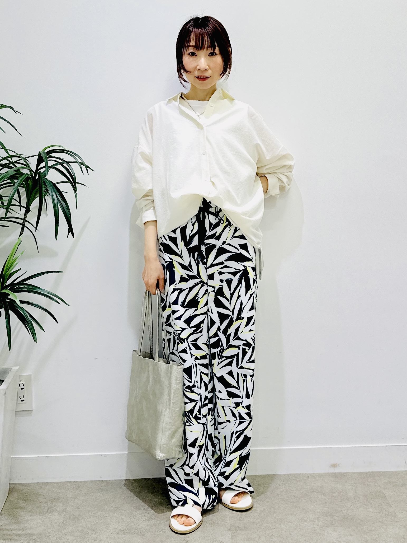 Miwaさんの「UNTITLED｜【UV/接触冷感/消臭/抗菌防臭】ベーシックフレンチスリーブプルオーバー」を使ったコーディネート