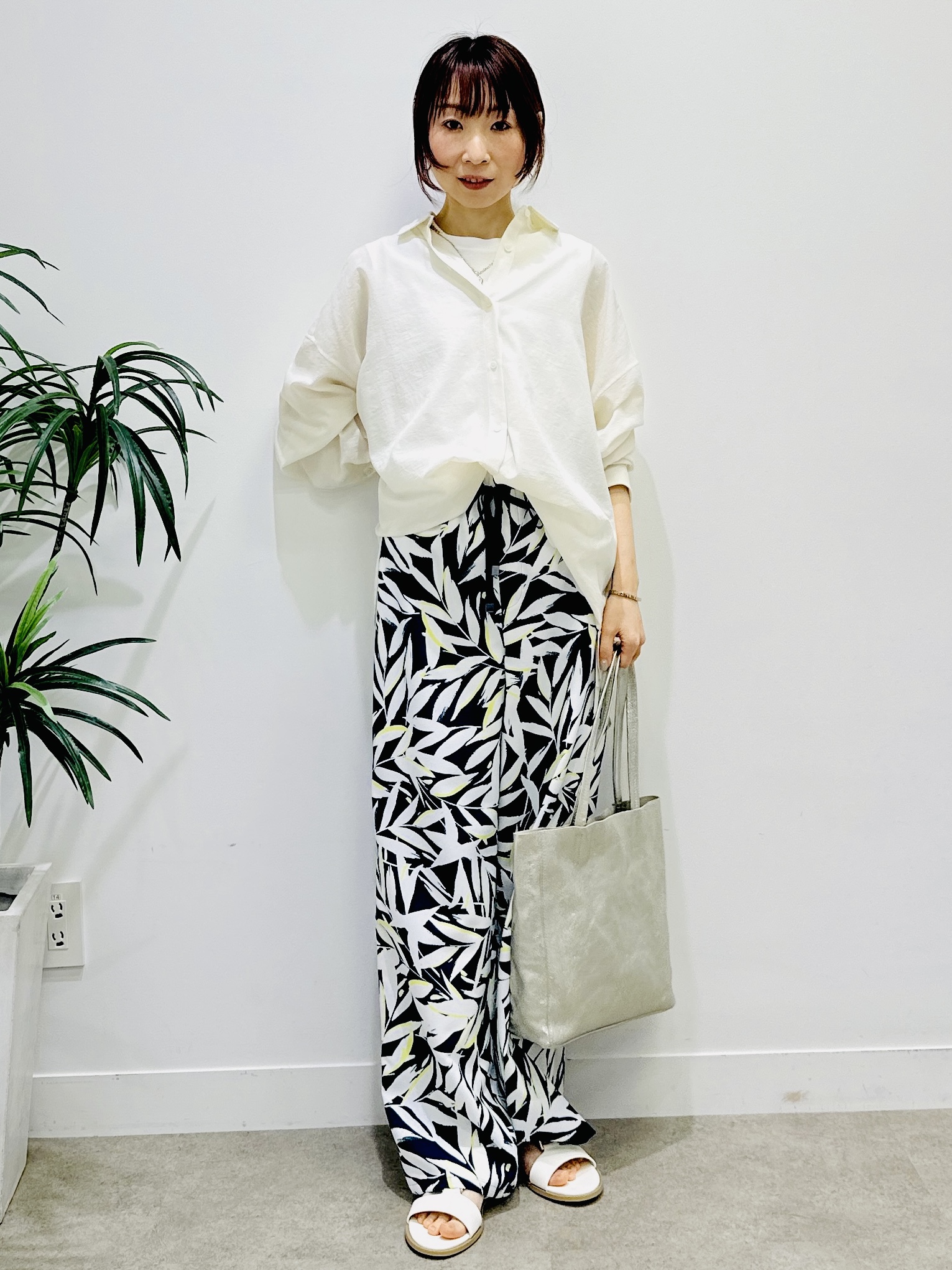 Miwaさんの「UNTITLED｜【UV/接触冷感/消臭/抗菌防臭】ベーシックフレンチスリーブプルオーバー」を使ったコーディネート