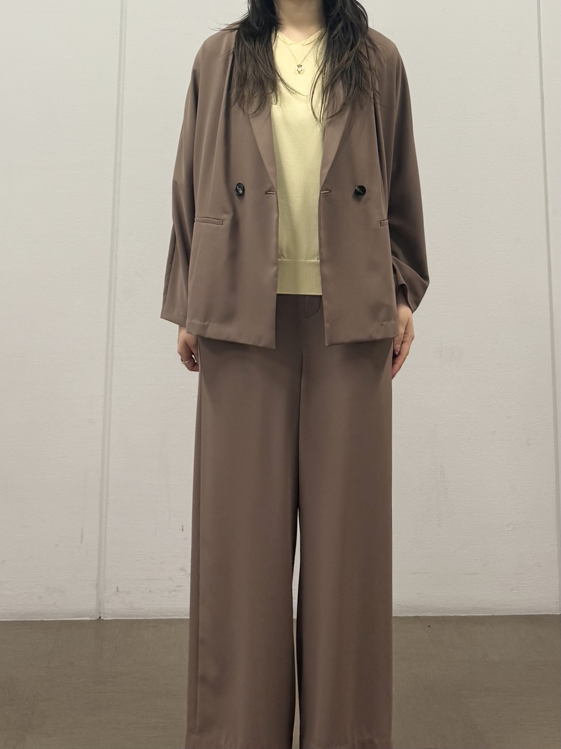 mizukiさんの「INDIVI｜【洗える／袖丈調整可能】シャツコンビニット」を使ったコーディネート