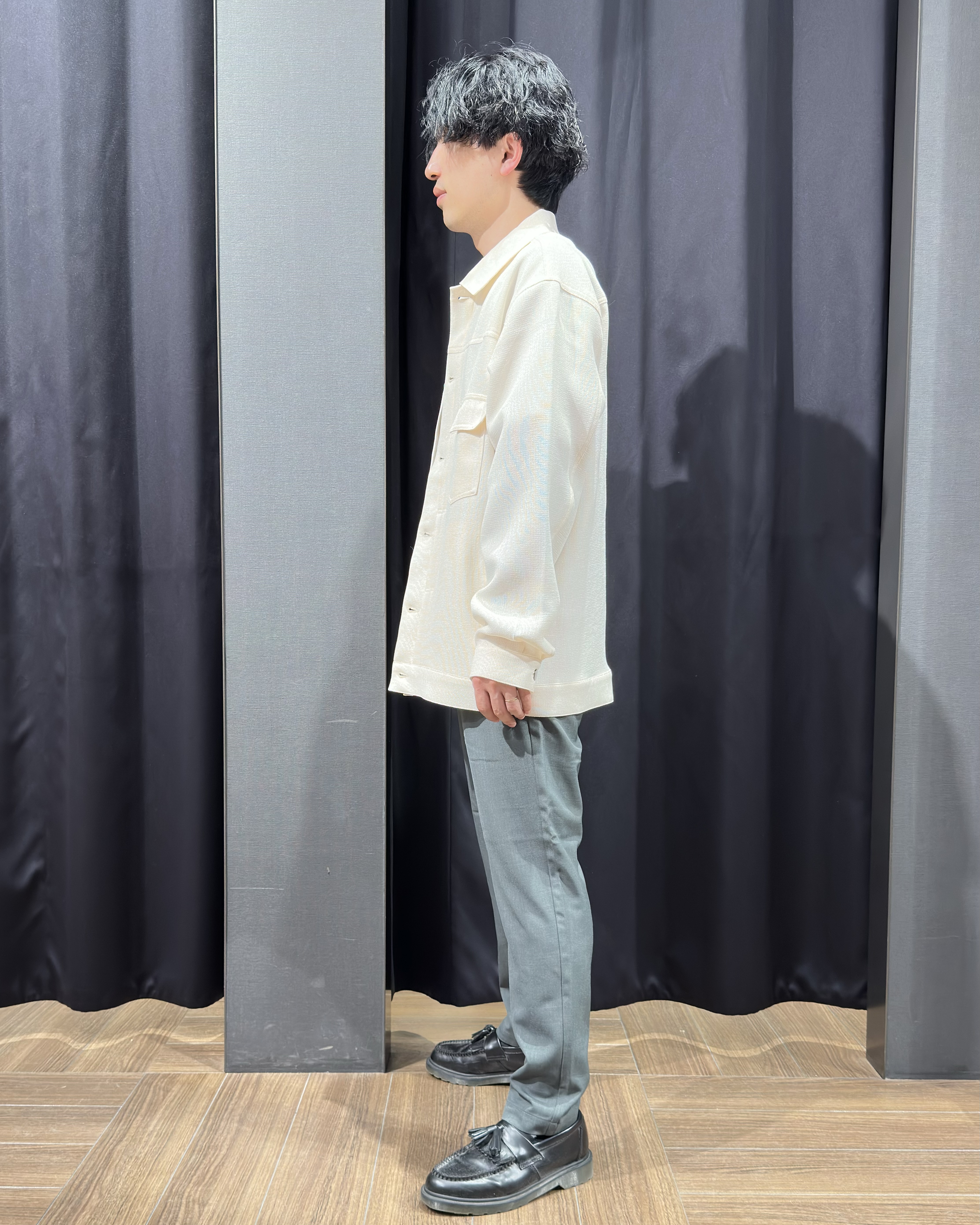 tomoyaさんの「THE SHOP TK｜パナマメッシュ シャツブルゾン 洗濯機OK／セットアップ可」を使ったコーディネート