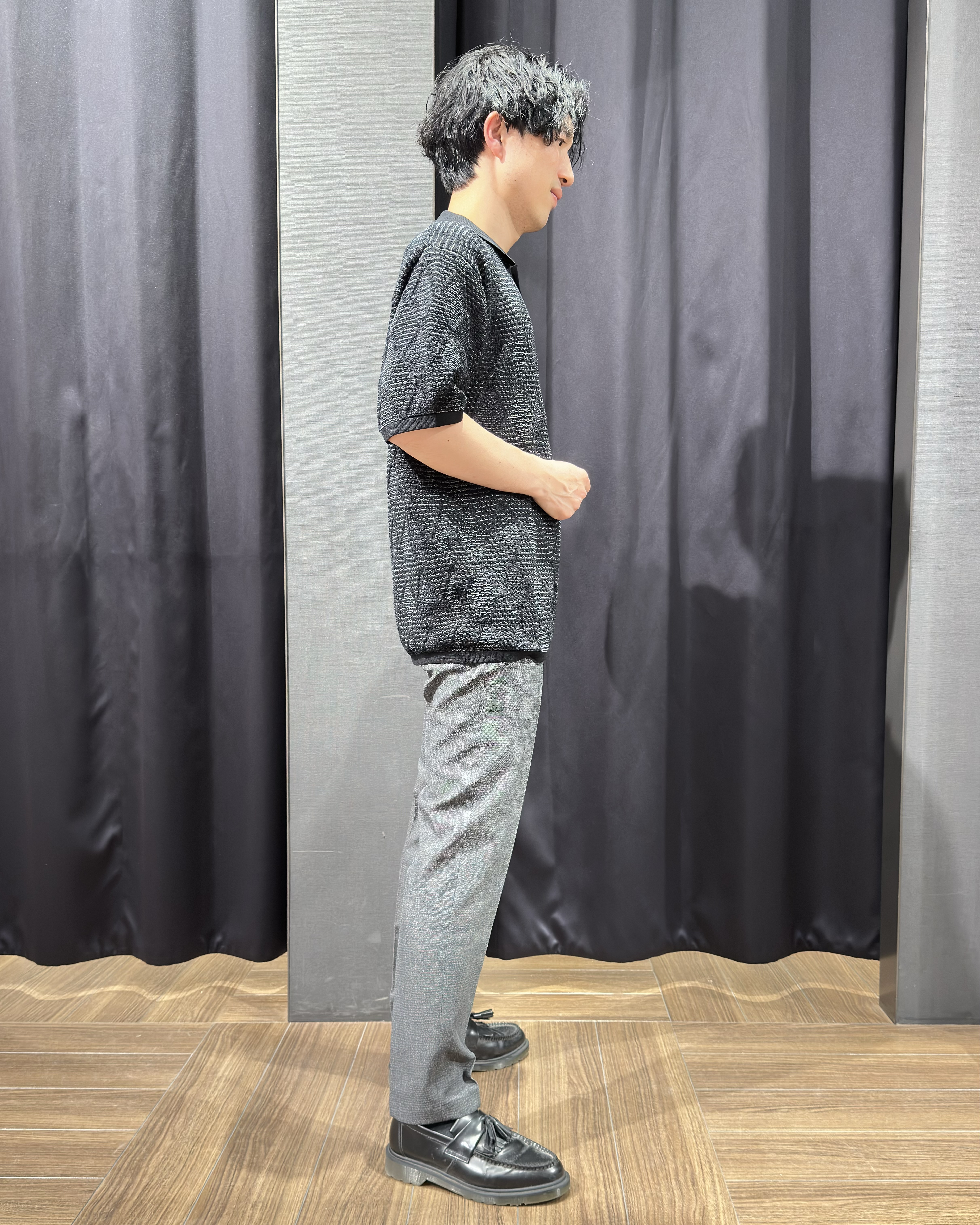 tomoyaさんの「THE SHOP TK｜【主張しすぎない配色バランス】アーガイルメッシュポロ半袖Tシャツ 洗濯機OK」を使ったコーディネート