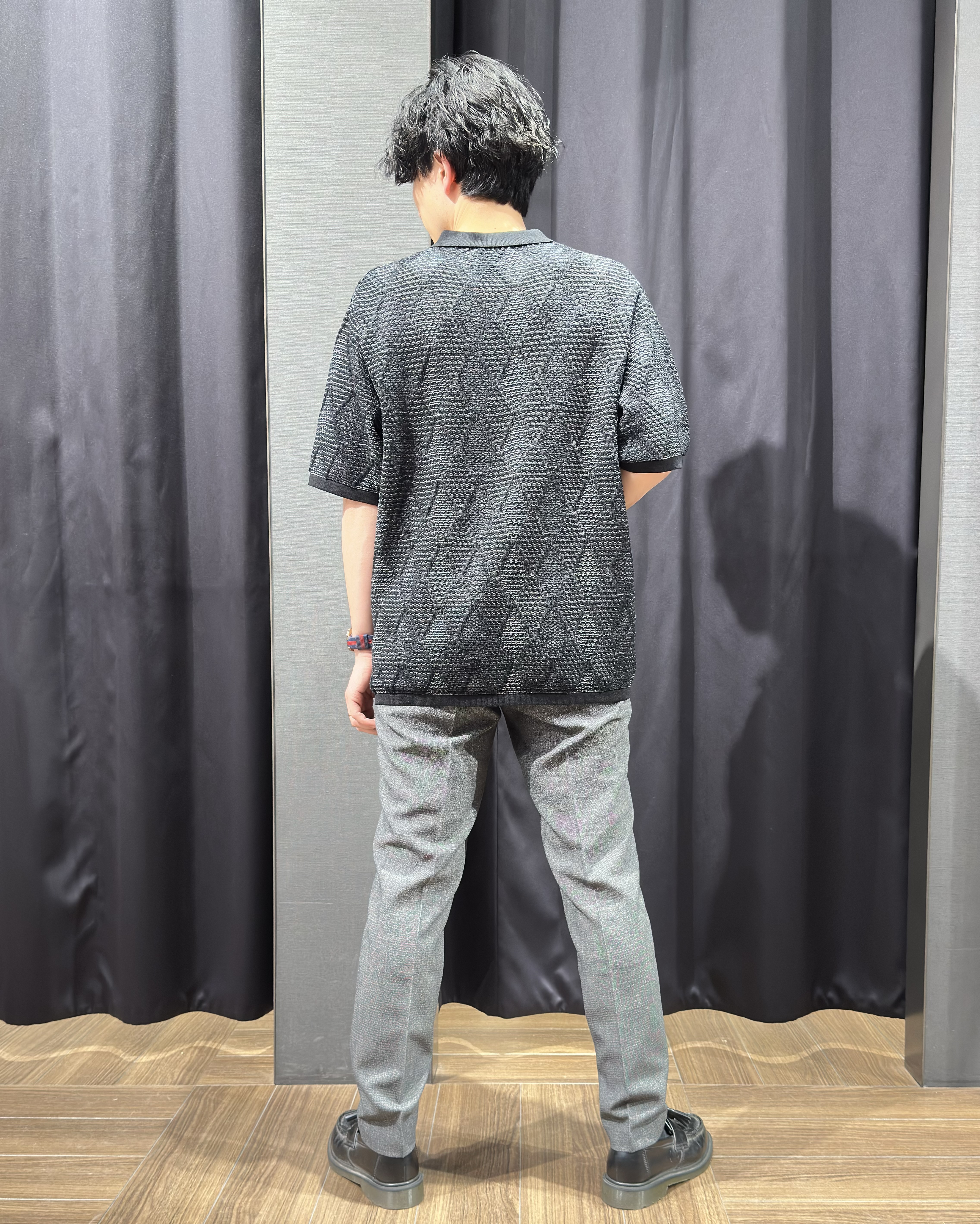 tomoyaさんの「THE SHOP TK｜【主張しすぎない配色バランス】アーガイルメッシュポロ半袖Tシャツ 洗濯機OK」を使ったコーディネート