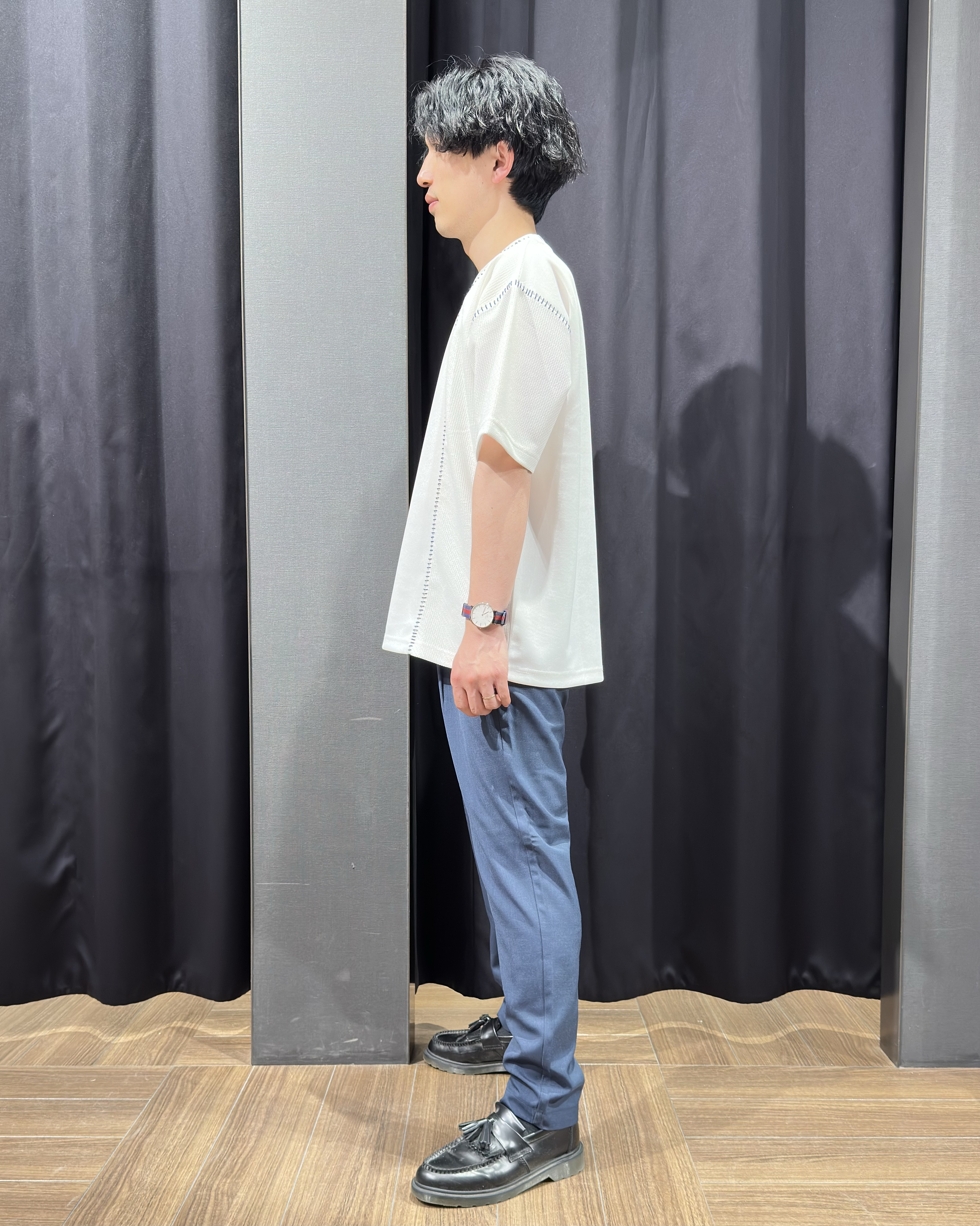 tomoyaさんの「THE SHOP TK｜ハンドステッチ 半袖Tシャツ 洗濯機OK」を使ったコーディネート