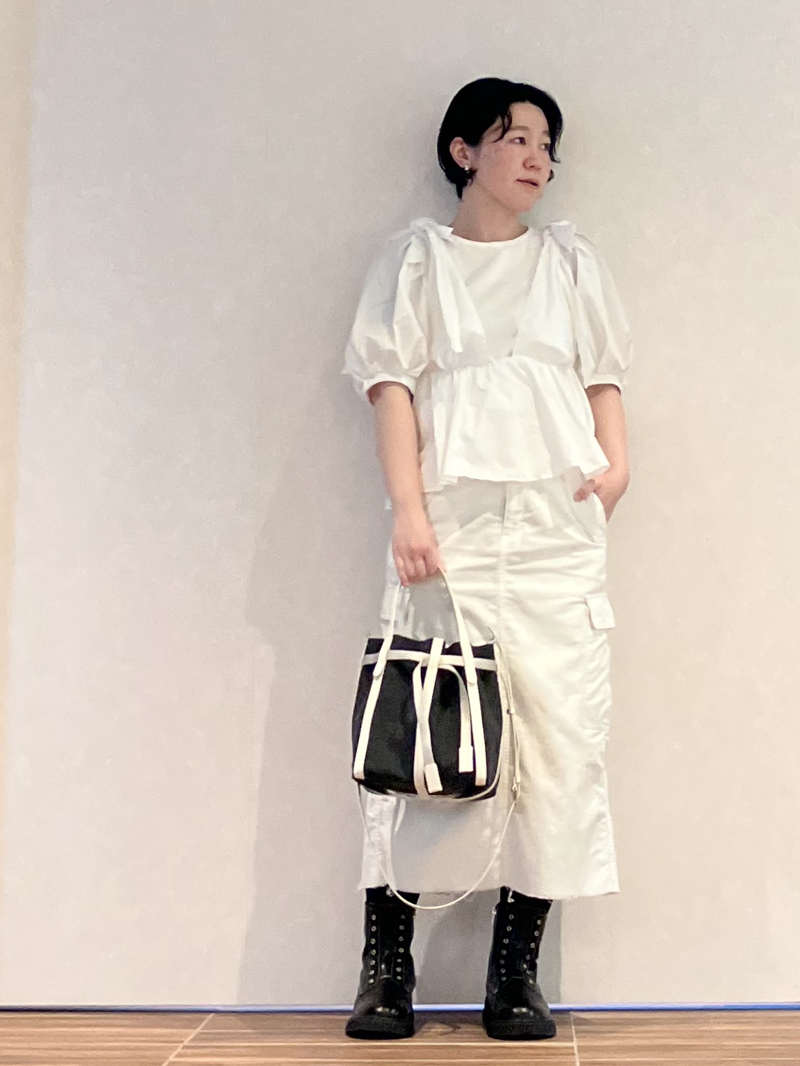 Cさんの「HIROKO HAYASHI｜PANIER CAMOSCIO（パニエ カモッショ）2wayショルダーバッグ」を使ったコーディネート