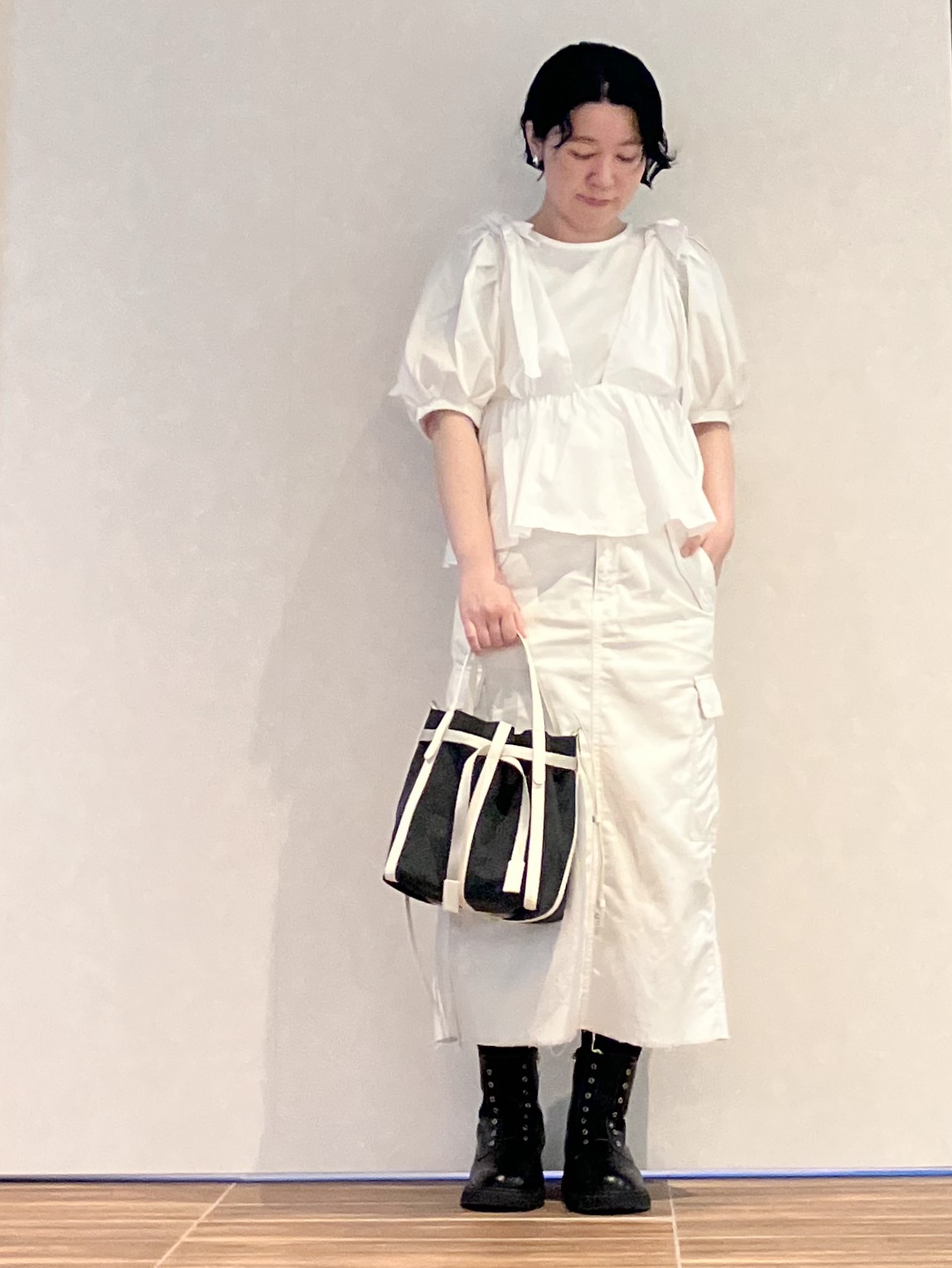 Cさんの「HIROKO HAYASHI｜PANIER CAMOSCIO（パニエ カモッショ）2wayショルダーバッグ」を使ったコーディネート
