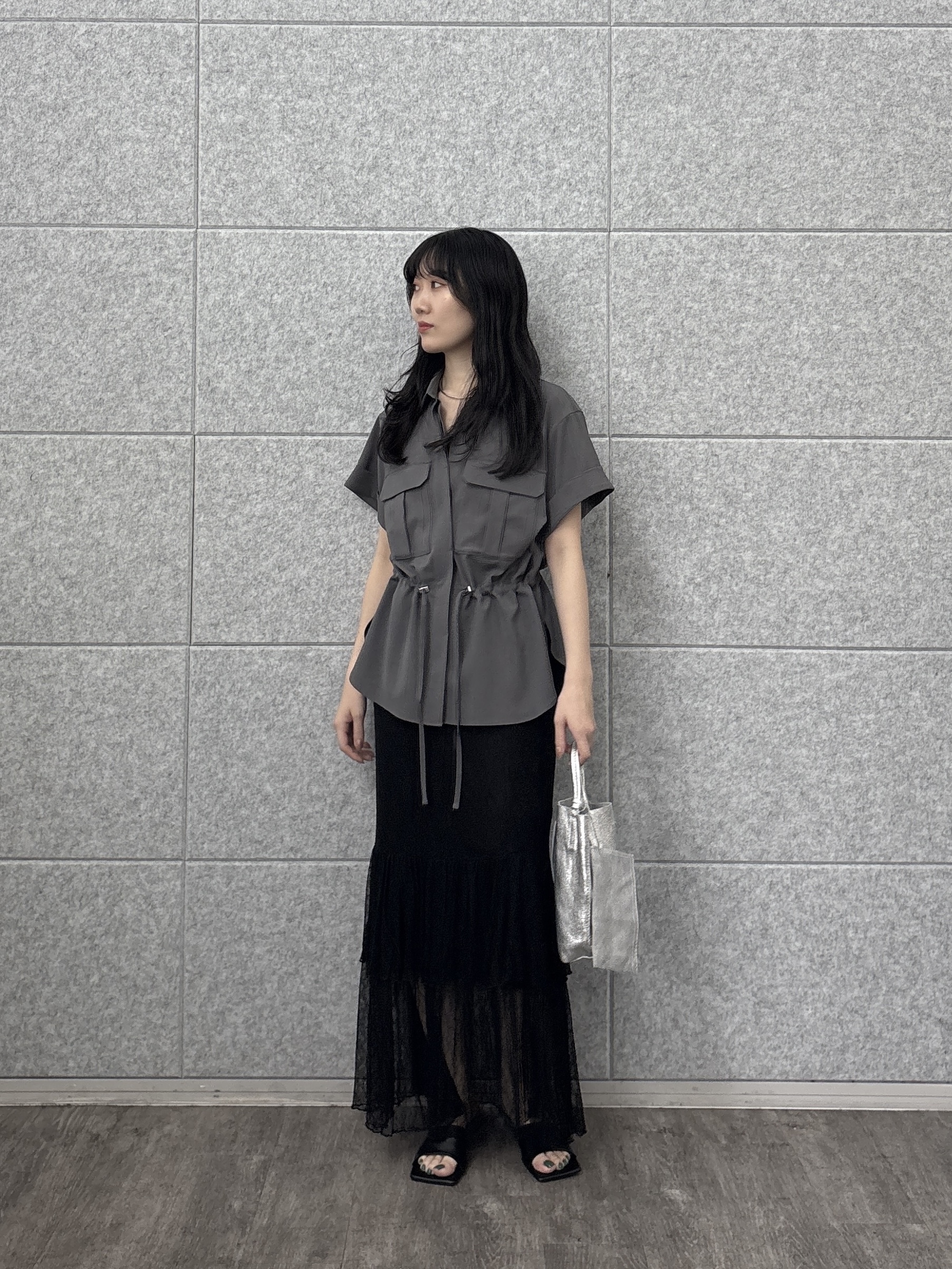rinaさんの「INDIVI｜ロングティアードレーススカート」を使ったコーディネート