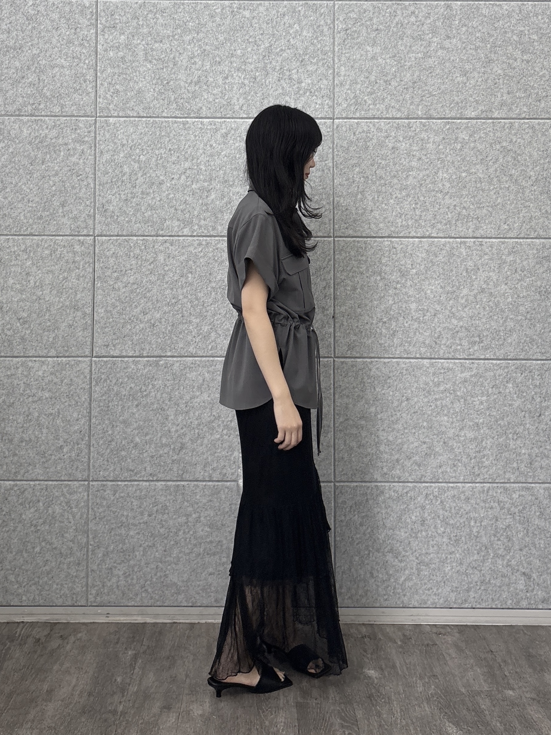 rinaさんの「INDIVI｜ロングティアードレーススカート」を使ったコーディネート