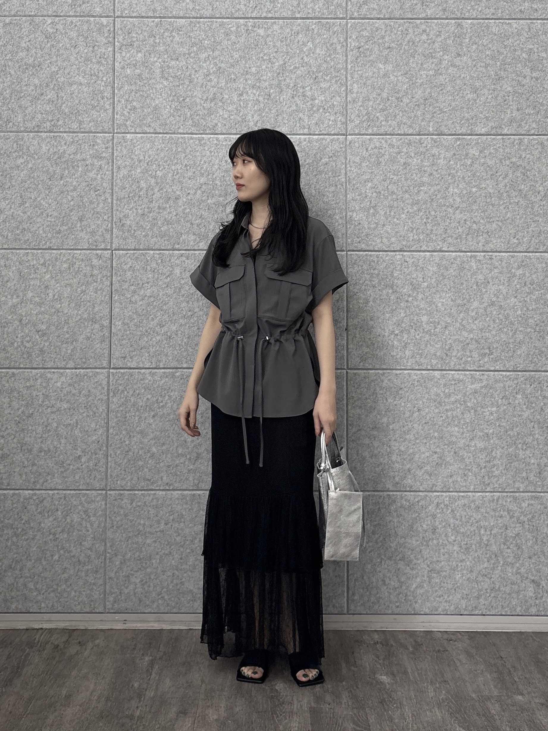 rinaさんの「INDIVI｜ロングティアードレーススカート」を使ったコーディネート