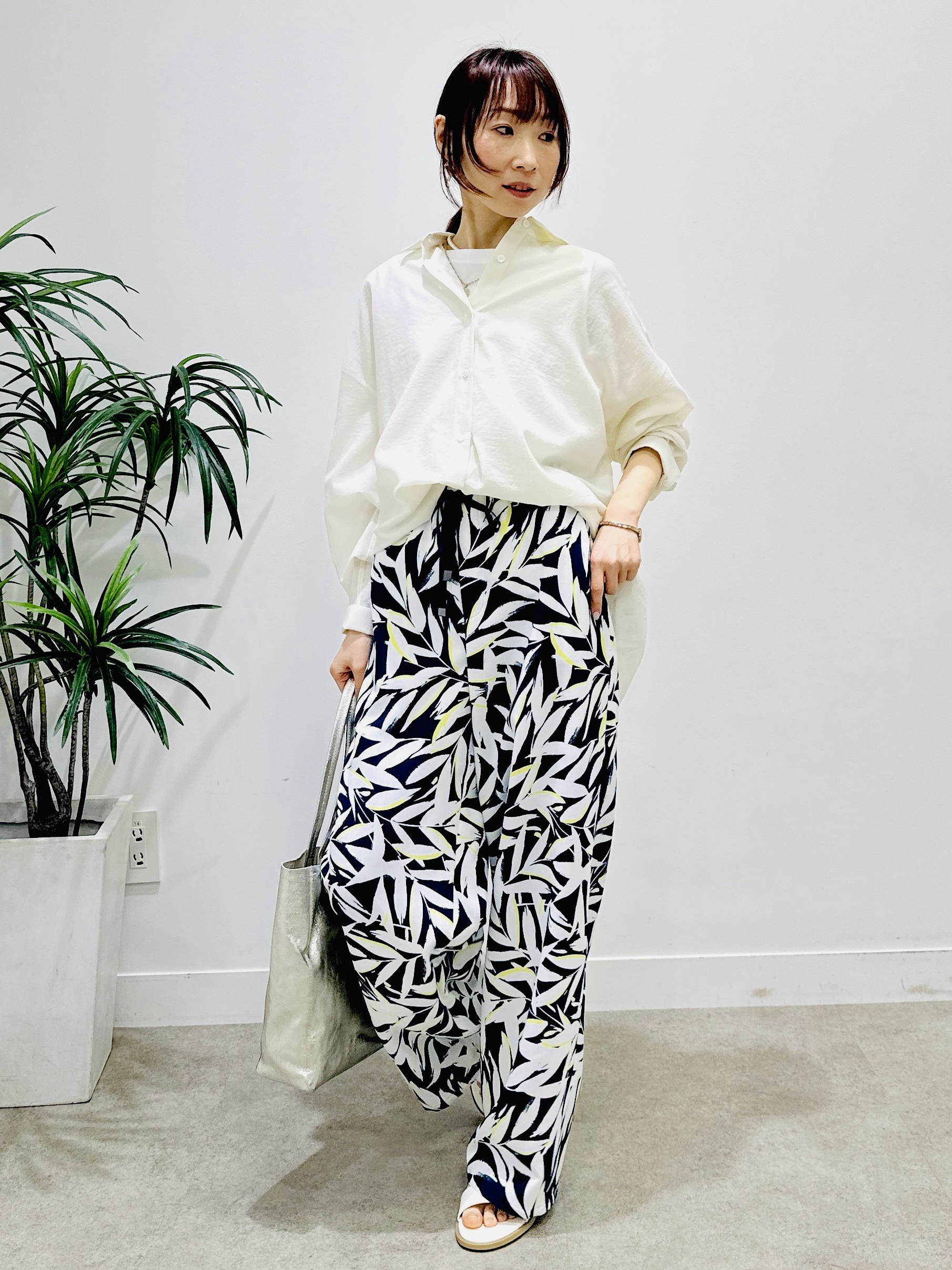 Miwaさんの「UNTITLED｜【UV/接触冷感/消臭/抗菌防臭】ベーシックフレンチスリーブプルオーバー」を使ったコーディネート