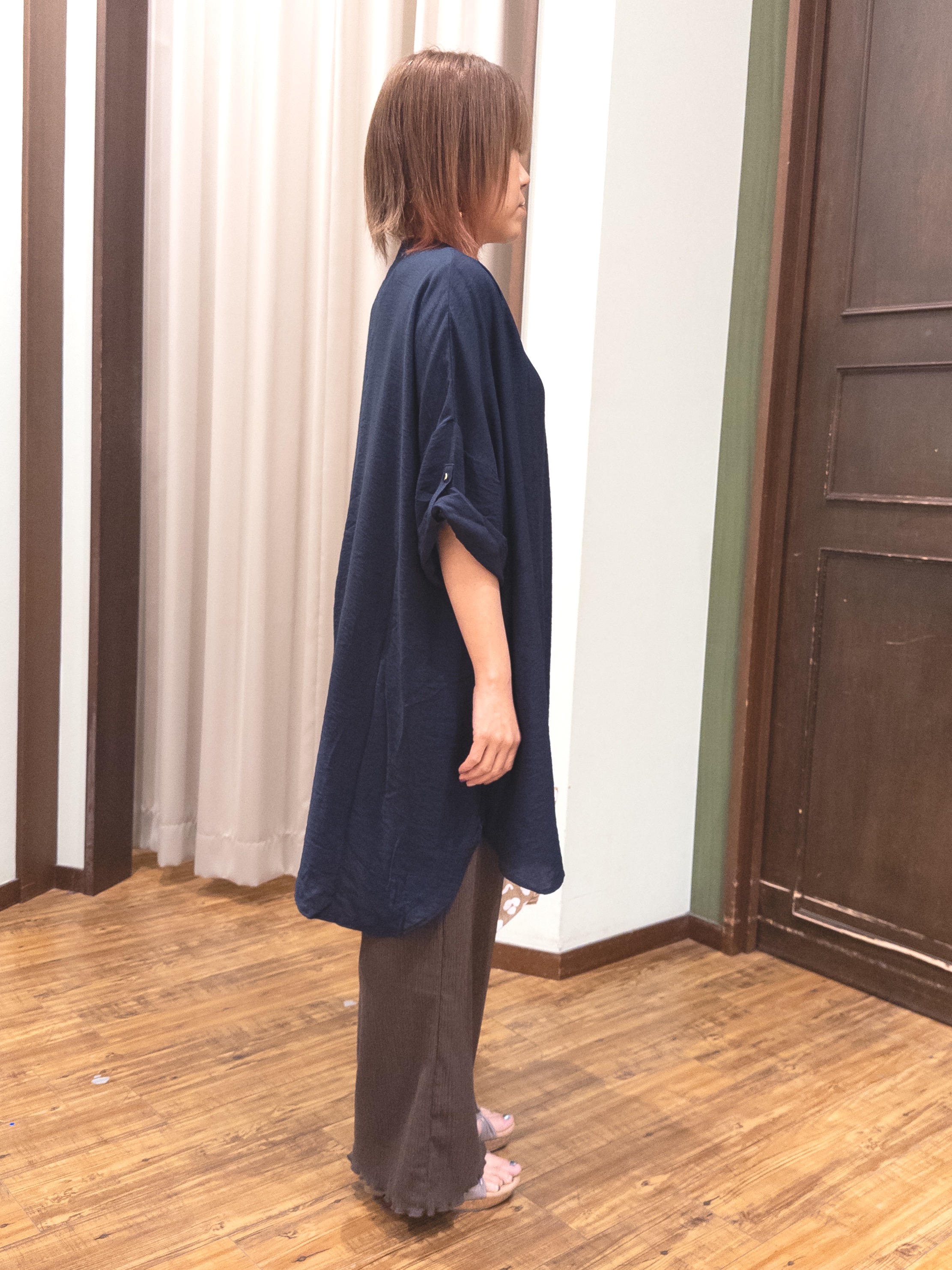 みかりん さんの「SHOO･LA･RUE｜【ひんやり/S-LL/洗濯機可】体型カバー叶える 大人のゆるドルマンチュニック」を使ったコーディネート