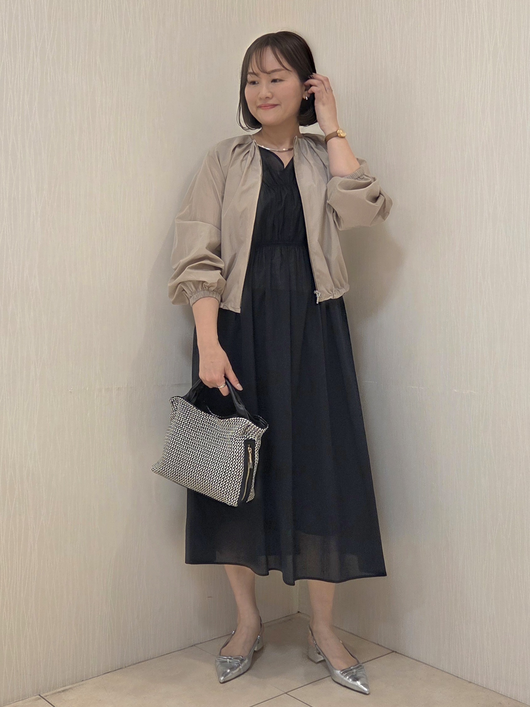 naokoさんの「UNTITLED｜【セットアップ可/はっ水】シャイニータイプライターブルゾン」を使ったコーディネート