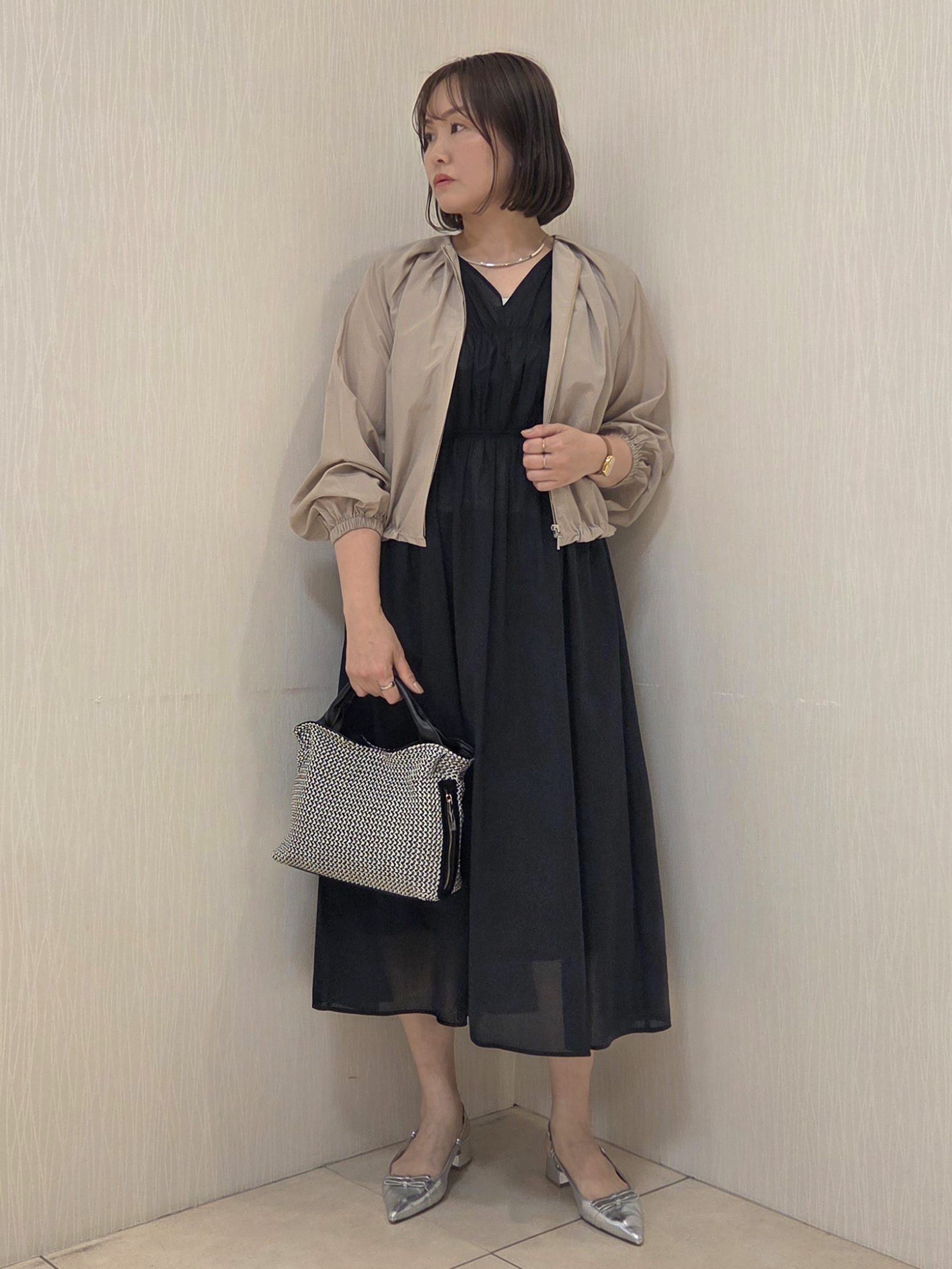 naokoさんの「UNTITLED｜【セットアップ可/はっ水】シャイニータイプライターブルゾン」を使ったコーディネート