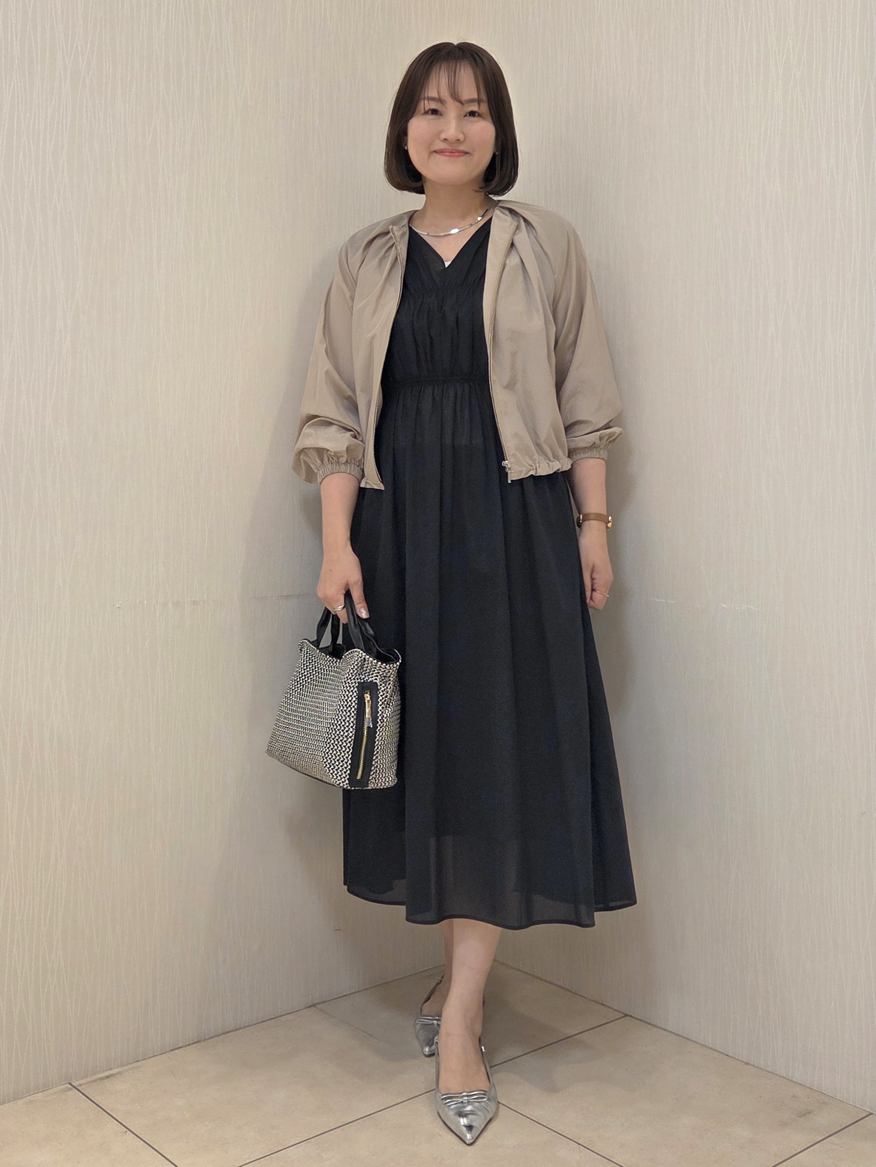naokoさんの「UNTITLED｜【セットアップ可/はっ水】シャイニータイプライターブルゾン」を使ったコーディネート