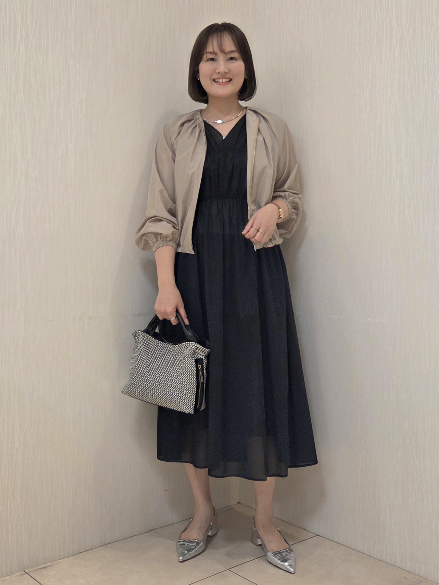 naokoさんの「UNTITLED｜【セットアップ可/はっ水】シャイニータイプライターブルゾン」を使ったコーディネート