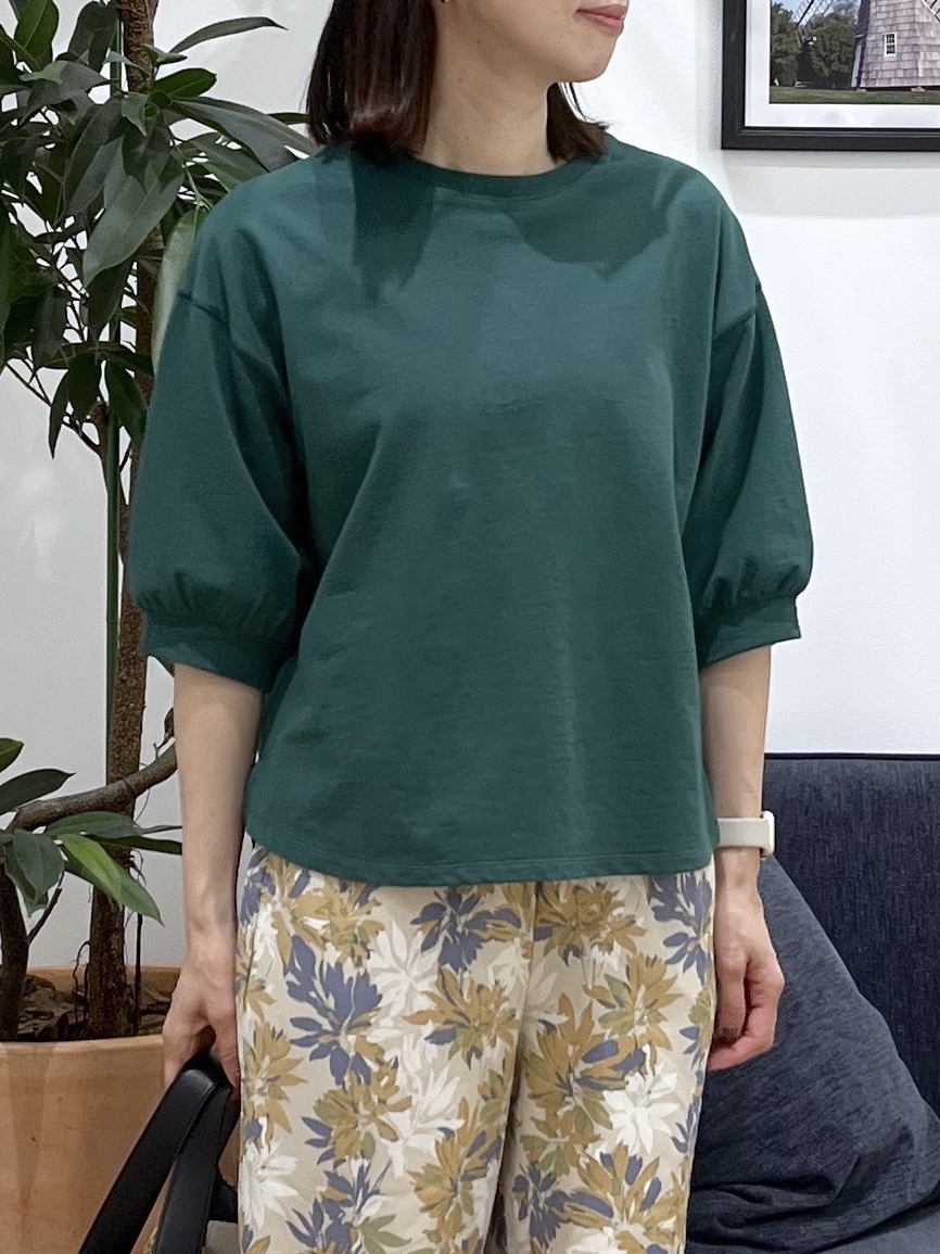 canaさんの「Dessin｜【360度可愛い】バックヘンリーカットソー5分袖」を使ったコーディネート