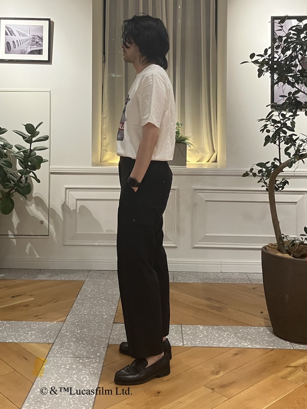 junyaさんの「DRESSTERIOR｜【接触冷感】STAR WARS ストリートTシャツ」を使ったコーディネート