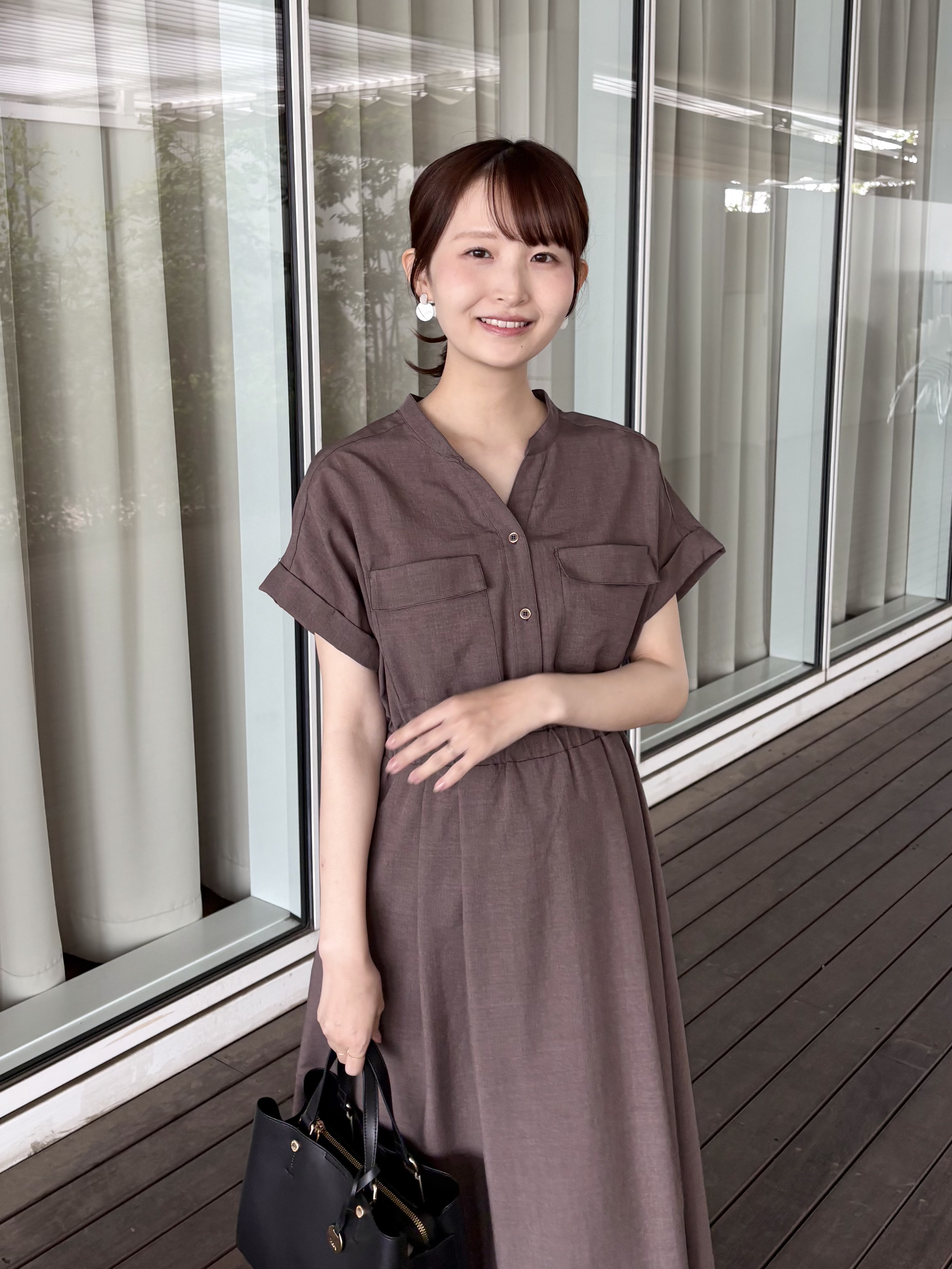 みさかさんの「index｜ダブルポケットスキッパーワンピース【防シワ／洗濯機OK】《XS～3L／6col》」を使ったコーディネート