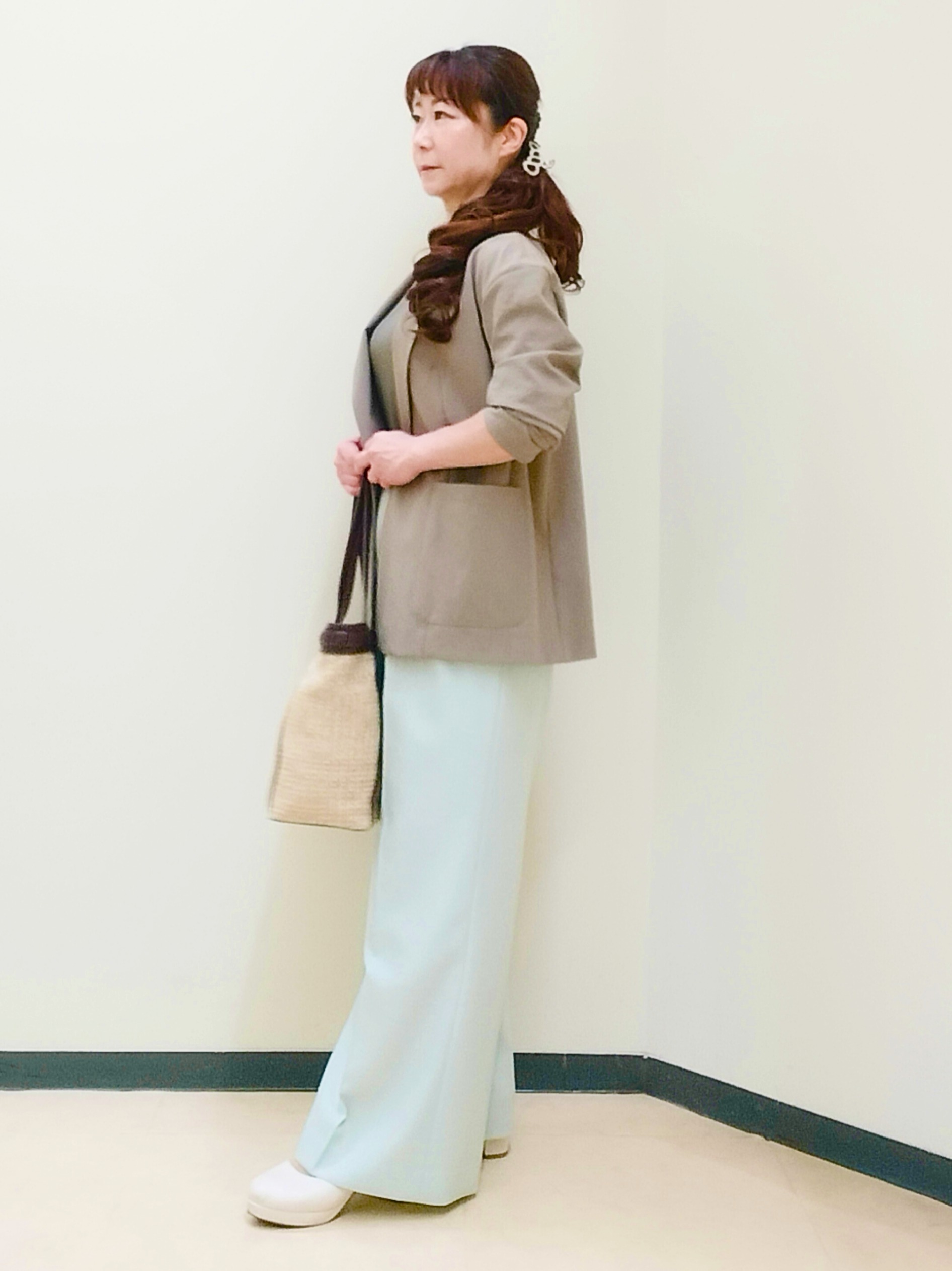 花さんの「Reflect｜【SS-4Lサイズ／接触冷感／シワになりにくい】リラクシーテーラードジャケット」を使ったコーディネート