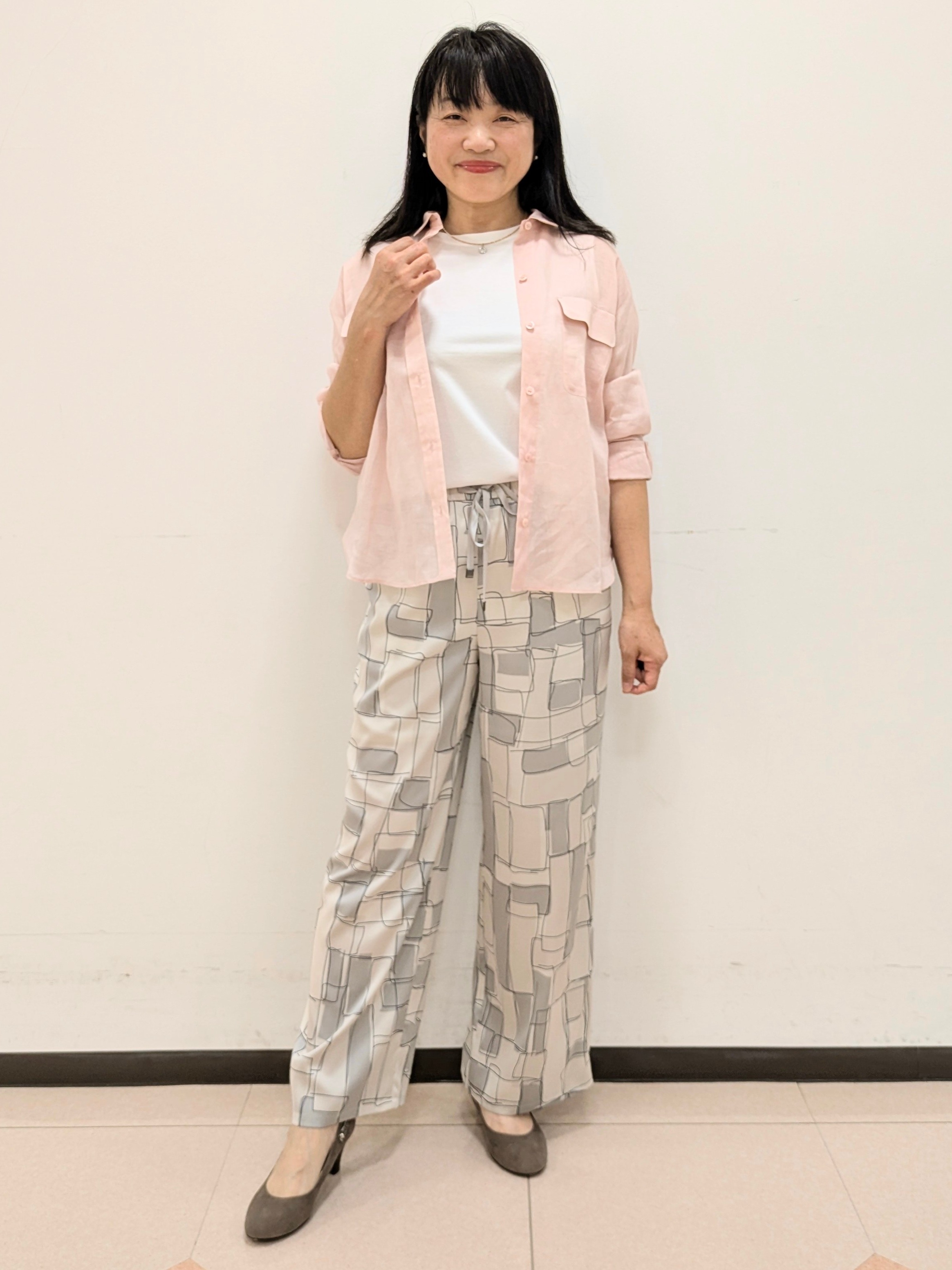 ともさんの「UNTITLED｜【古畑星夏さん着用/接触冷感】ドライタッチシャツ」を使ったコーディネート
