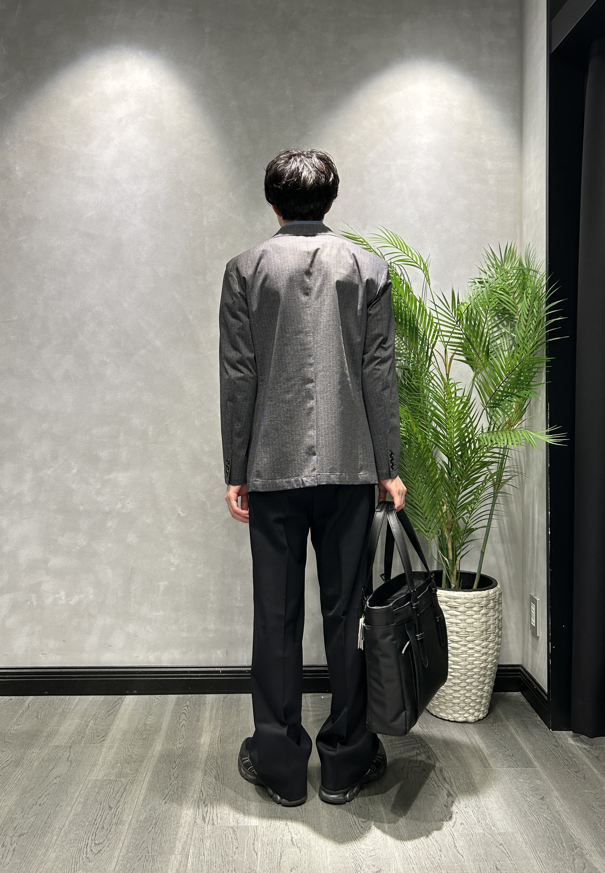 ruiさんの「TAKEO KIKUCHI｜【通気性】ジャージ千鳥柄 ジャケット」を使ったコーディネート