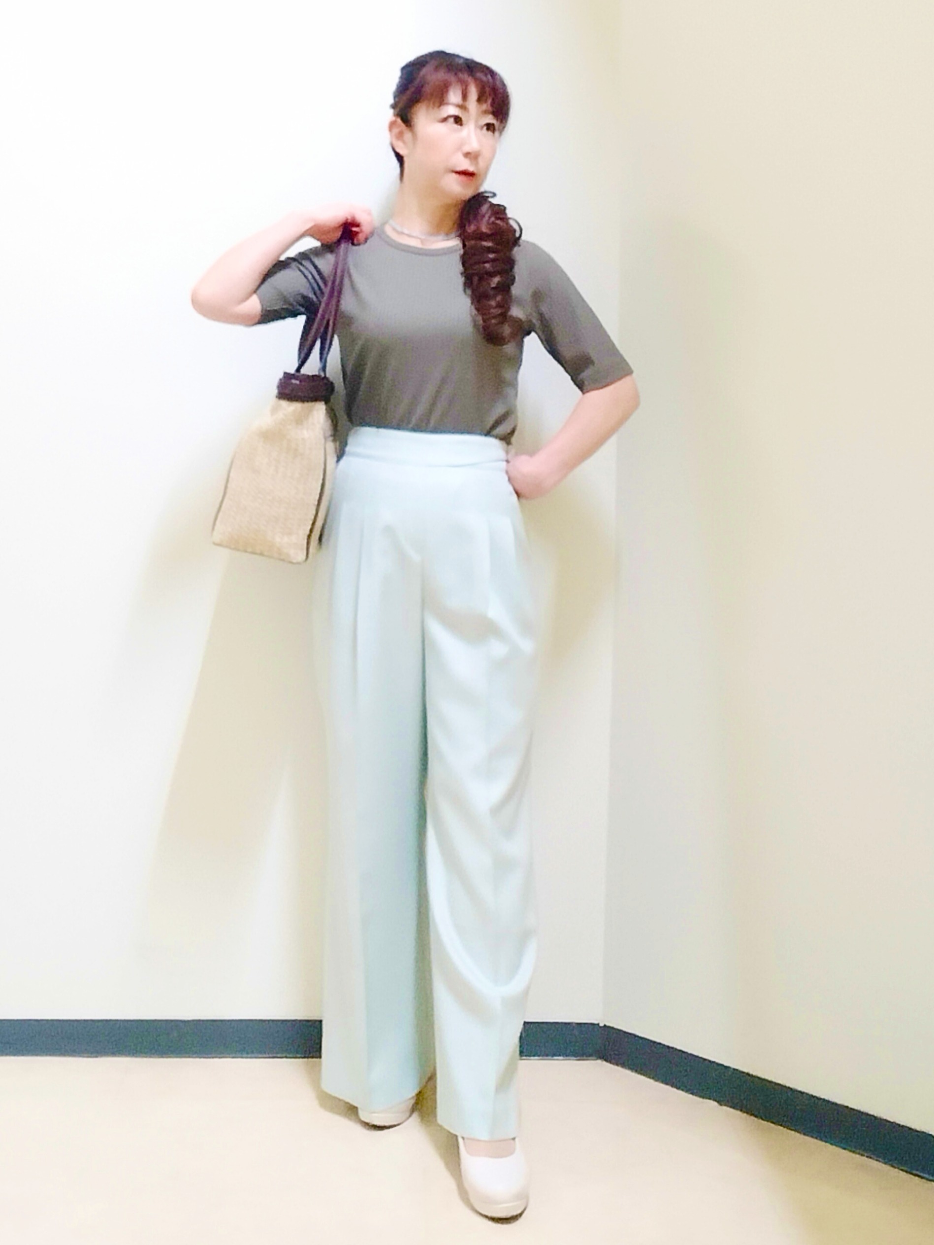 花さんの「Reflect｜【SS-4Lサイズ／接触冷感／シワになりにくい】リラクシーテーラードジャケット」を使ったコーディネート