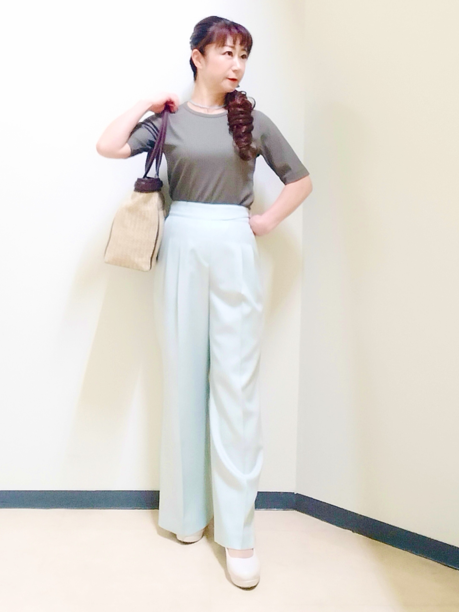花さんの「Reflect｜【SS-4Lサイズ／接触冷感／シワになりにくい】リラクシーテーラードジャケット」を使ったコーディネート