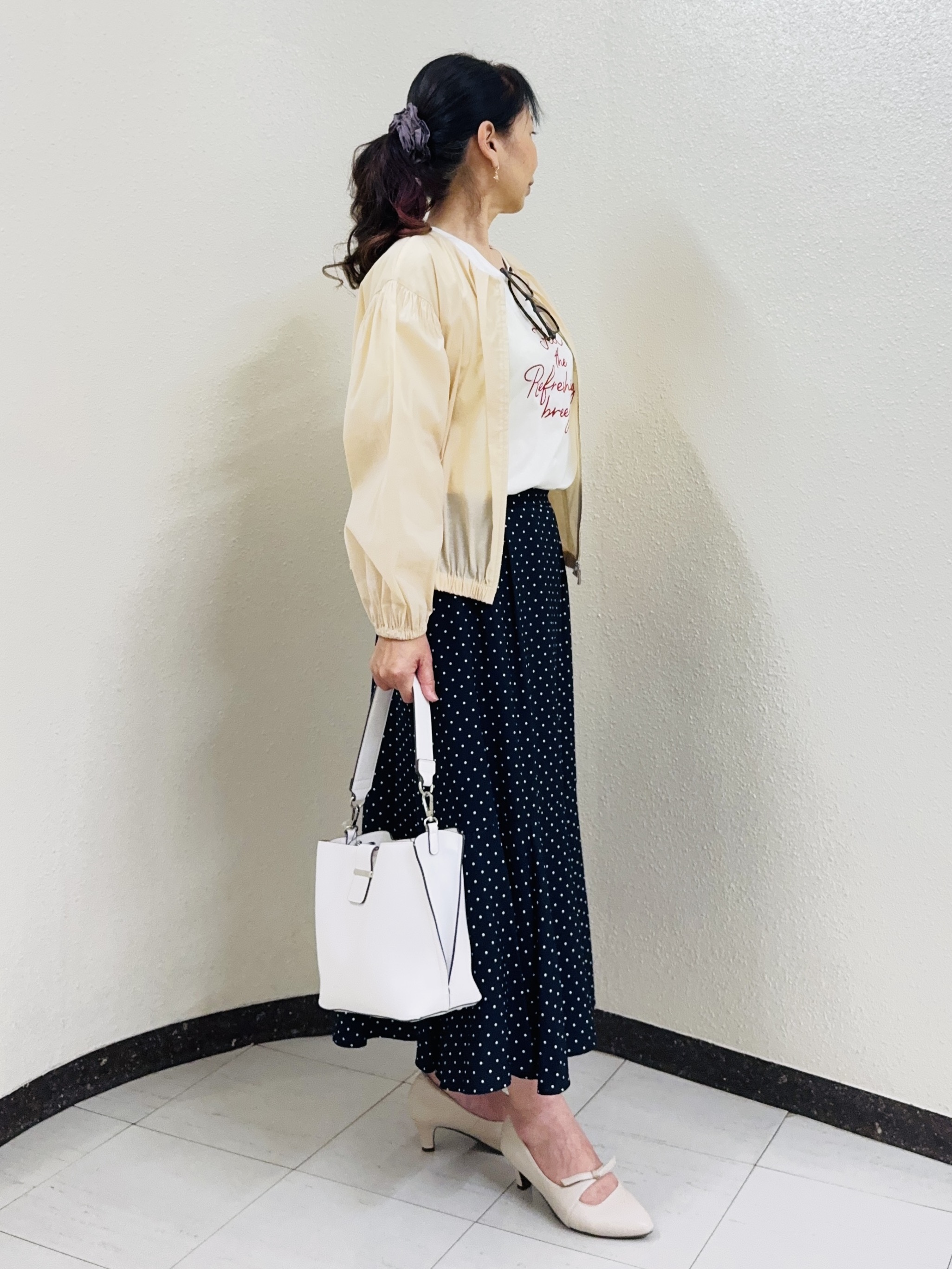 ⭐︎Eimi⭐︎さんの「Reflect｜【接触冷感】ラインアート刺繍Tシャツ」を使ったコーディネート