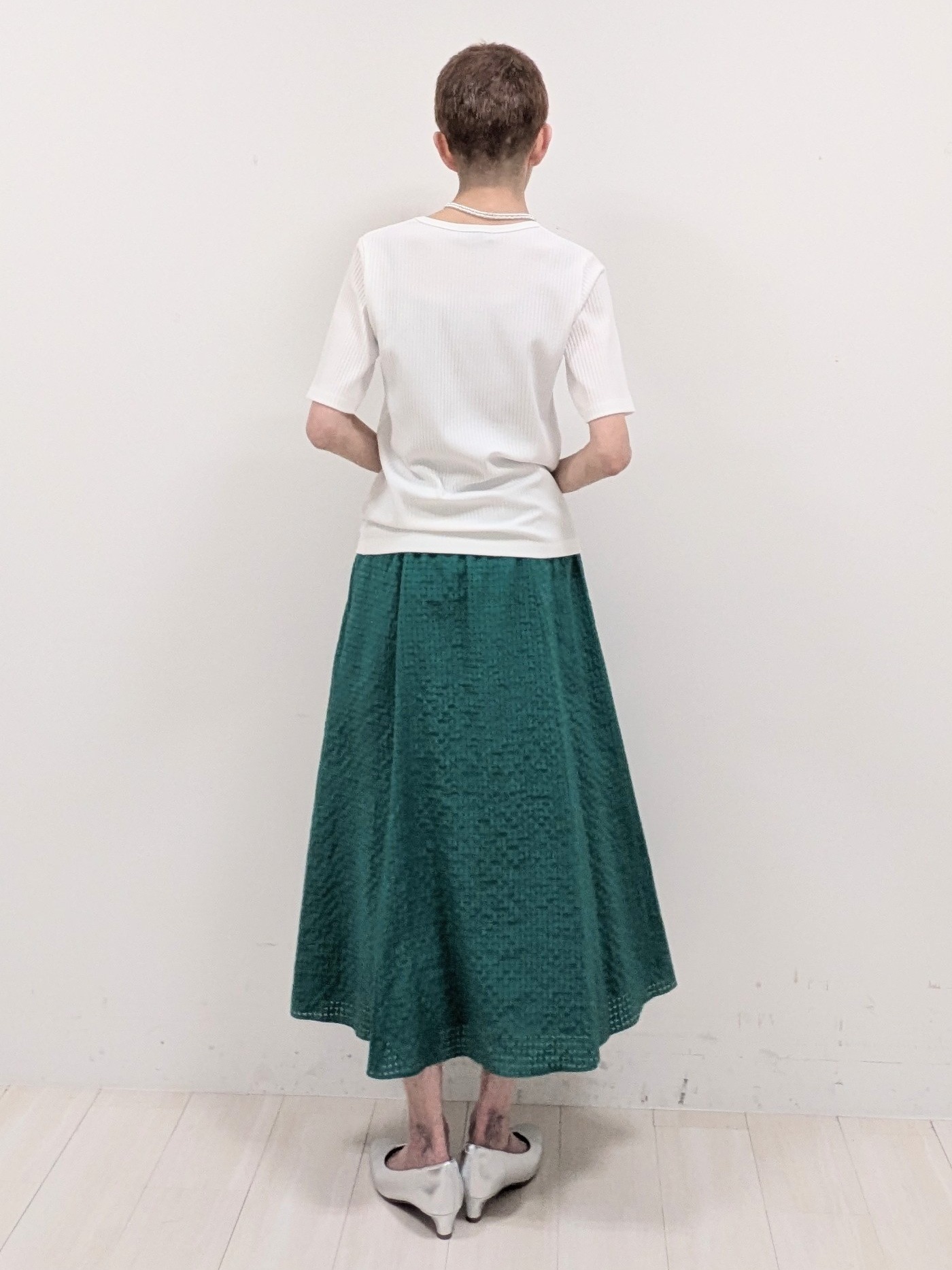sachiさんの「Reflect｜【選べる2柄／セットアップ可】シャツ衿シアーブラウス」を使ったコーディネート