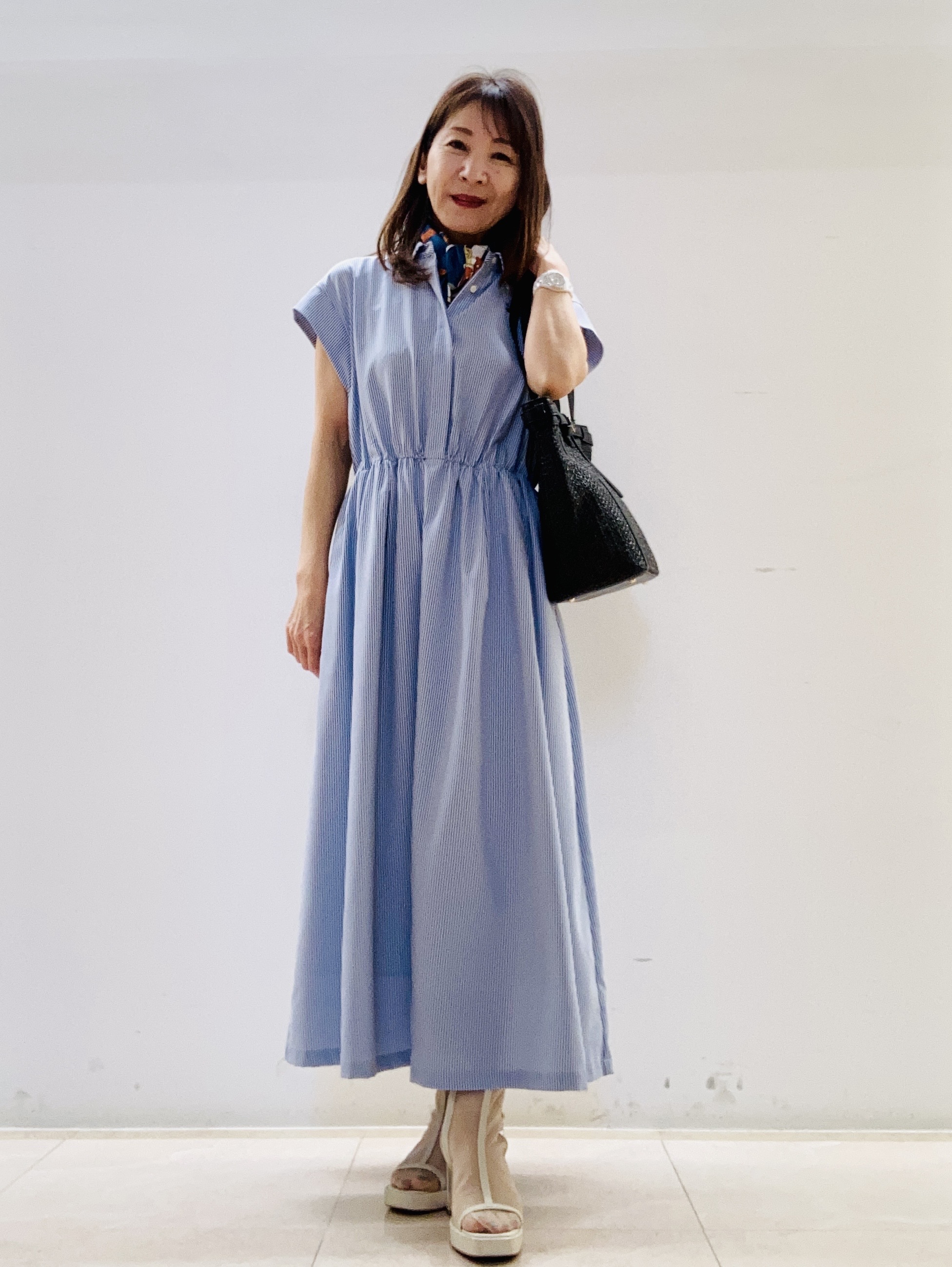 kurodaさんの「Reflect｜フレンチスリーブシャツワンピース」を使ったコーディネート