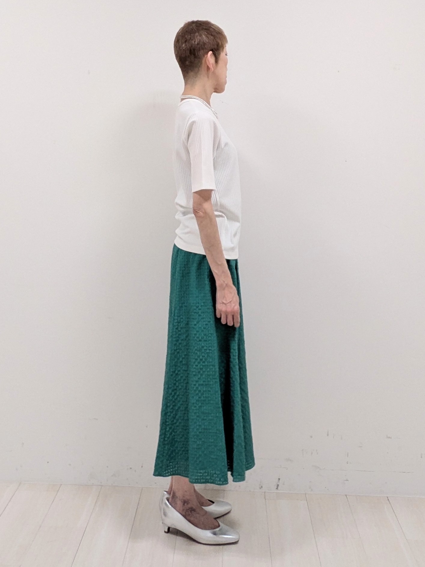 sachiさんの「Reflect｜【選べる2柄／セットアップ可】シャツ衿シアーブラウス」を使ったコーディネート