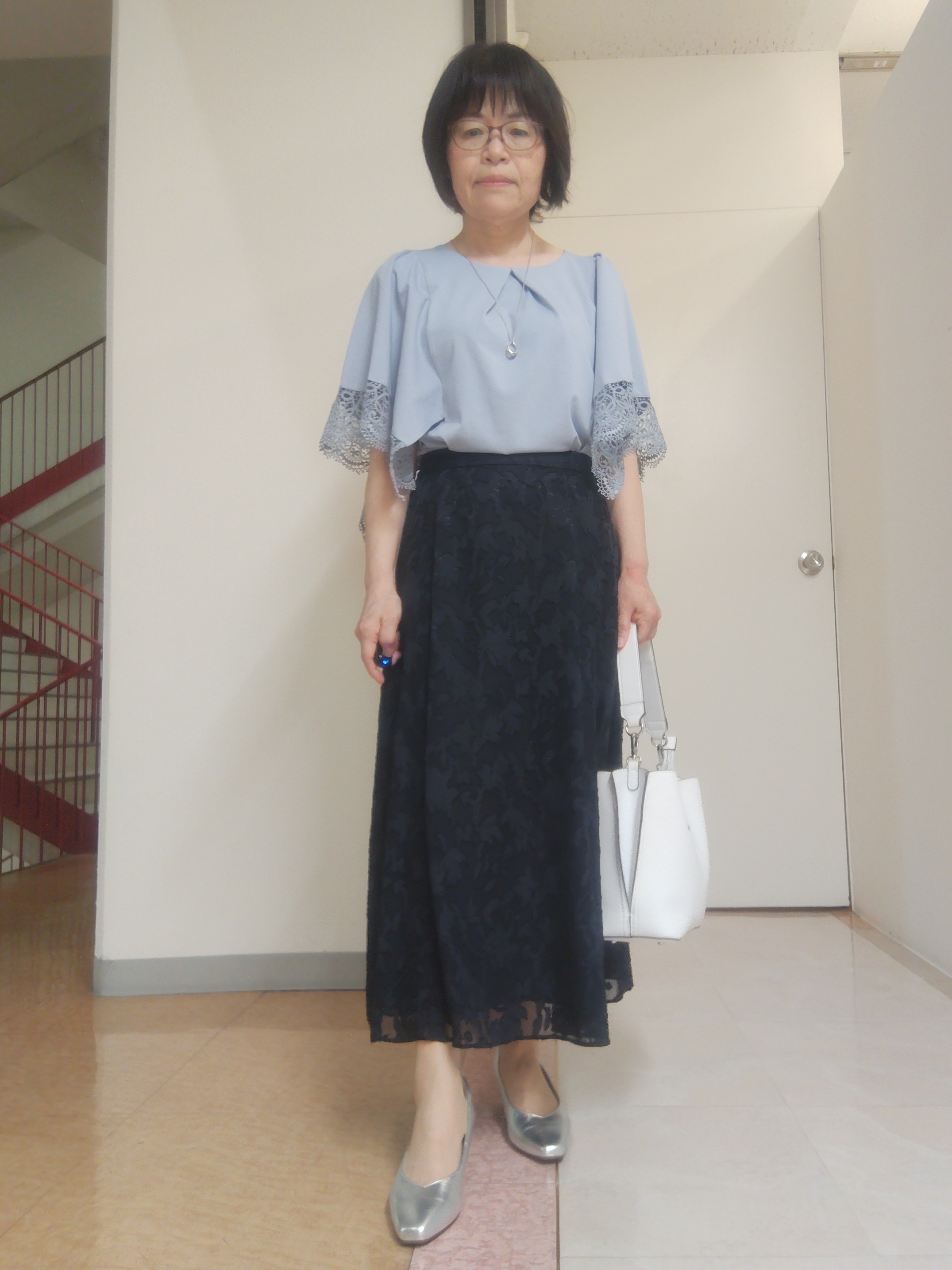 tokuさんの「Reflect｜【UVカット／接触冷感】レーススリーブジャージカットソー」を使ったコーディネート